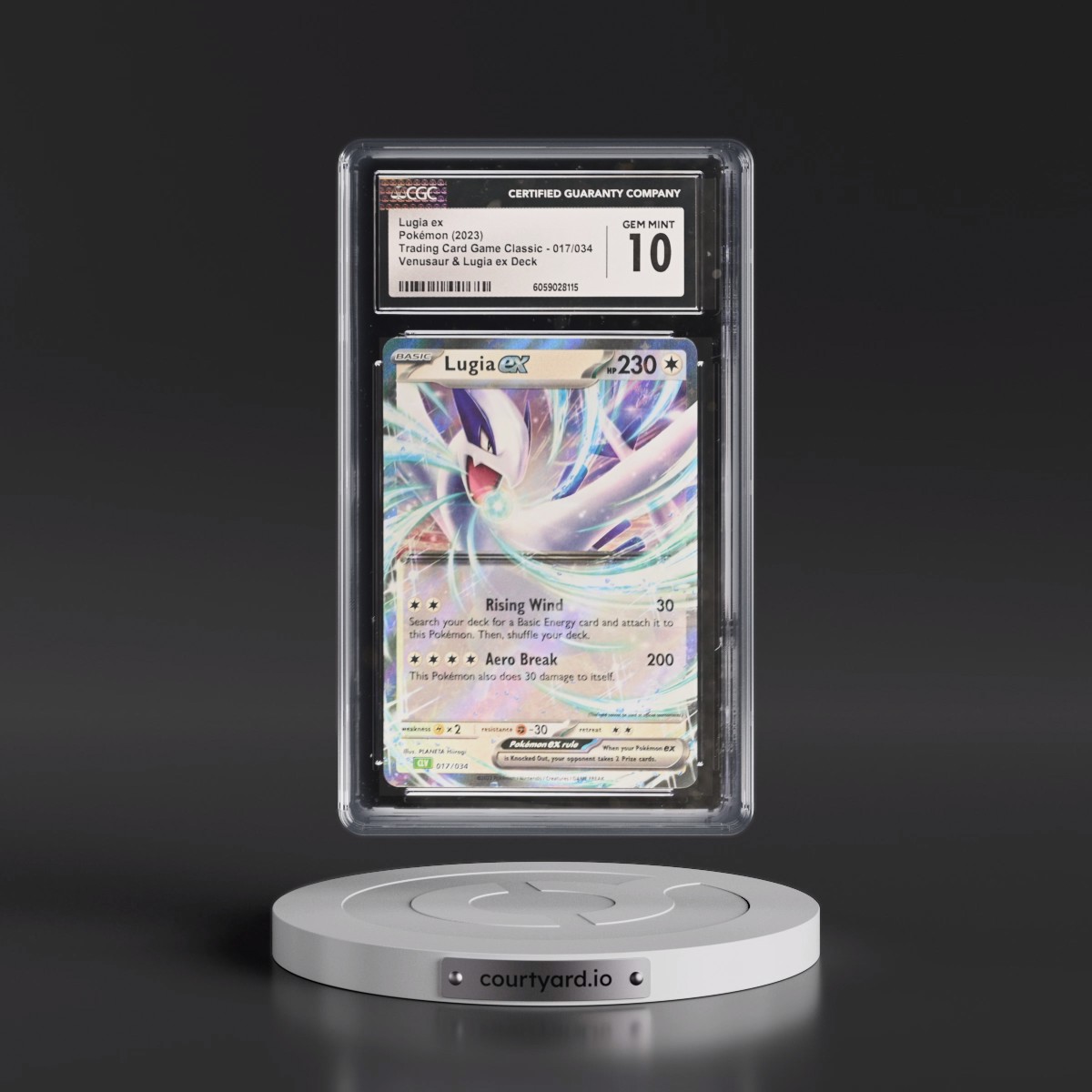 2023 Trading Card Game Classic - CLV, CLC, CLB #017/034 Lugia ex - Holo Venusaur & Lugia ex Deck - CLV (CGC 10 GEM MINT)