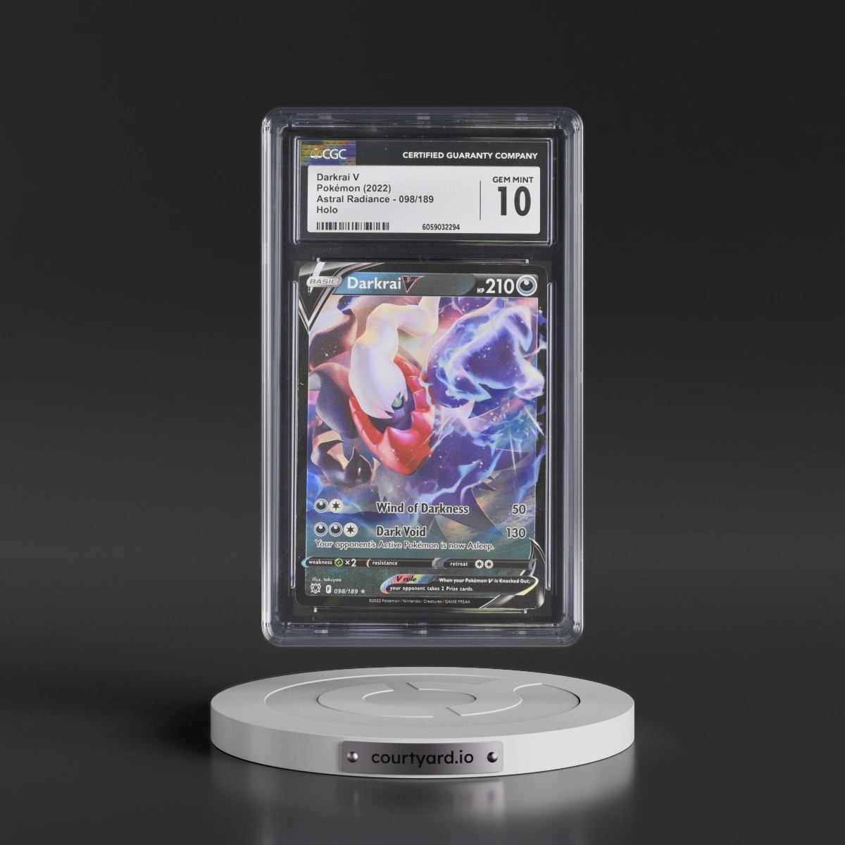 Astral Radiance #098/189 Darkrai V - Holo (CGC 10 GEM MINT)