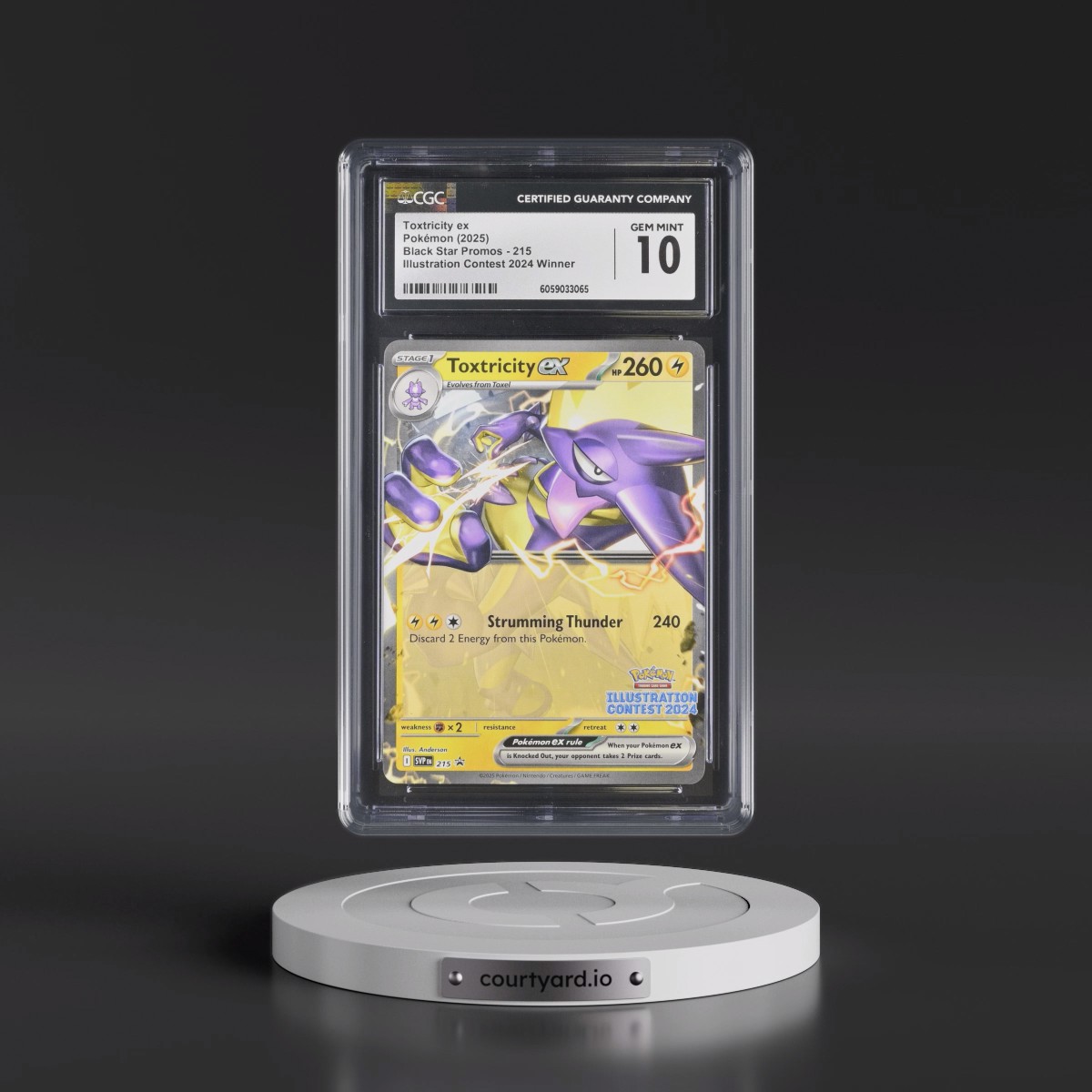 2023 Black Star Promos - Scarlet & Violet SVP EN #215 Toxtricity ex - Illustration Contest 2024 Winner (CGC 10 GEM MINT)