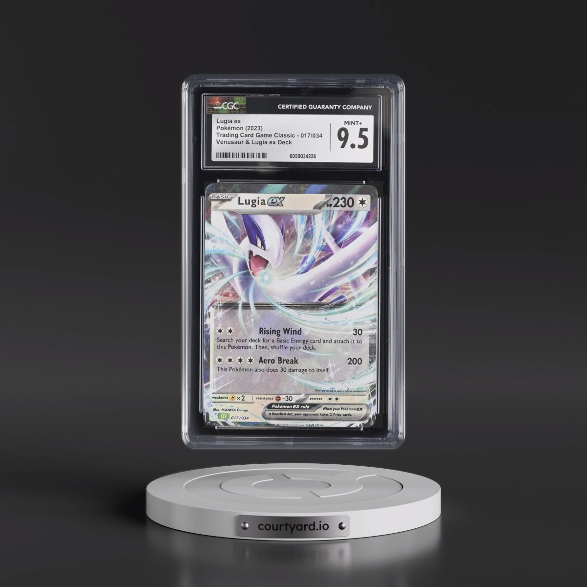 2023 Trading Card Game Classic - CLV, CLC, CLB Lugia ex - Venusaur & Lugia ex Deck - CLV Holo #017/034 CGC 9.5