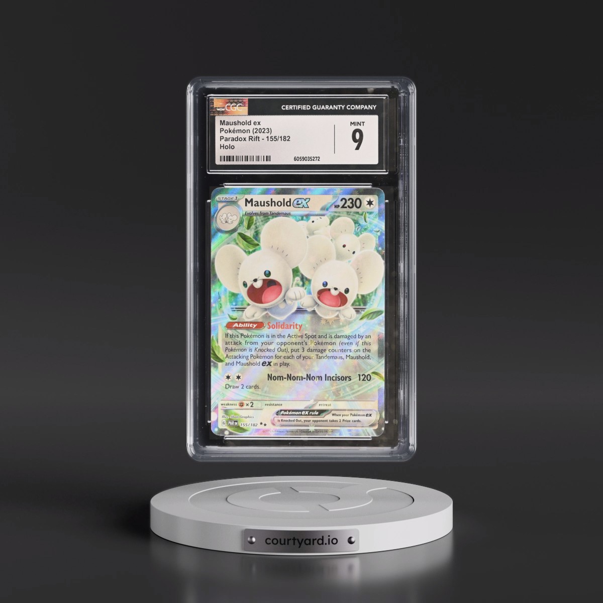 2023 Paradox Rift - PAR EN #155/182 Maushold ex - Holo (CGC 9 MINT)