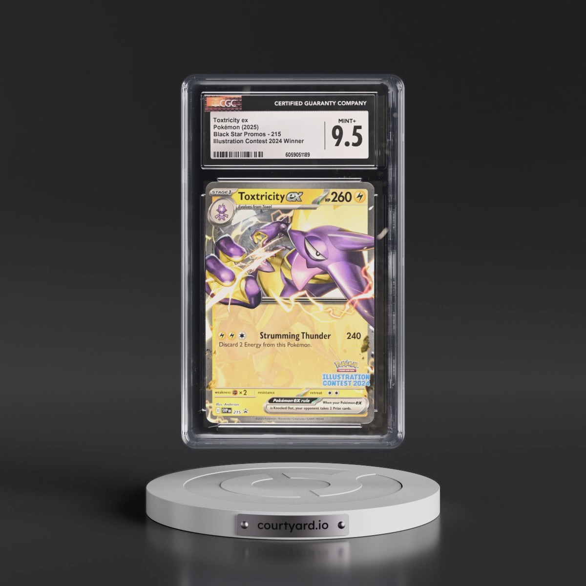 2023 Black Star Promos - Scarlet & Violet SVP EN #215 Toxtricity ex - Illustration Contest 2024 Winner (CGC 9.5 MINT+)