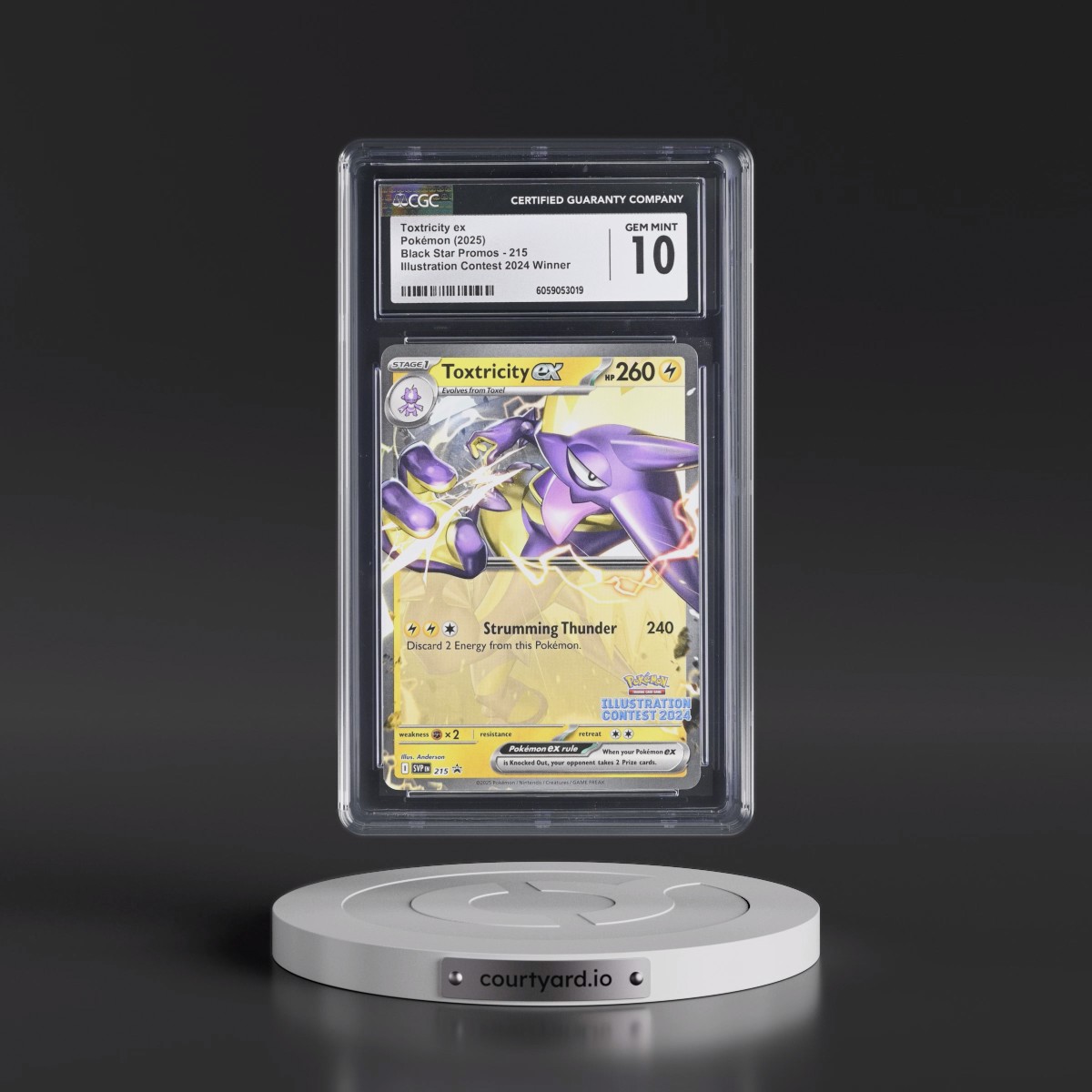 2023 Black Star Promos - Scarlet & Violet SVP EN #215 Toxtricity ex - Illustration Contest 2024 Winner (CGC 10 GEM MINT)
