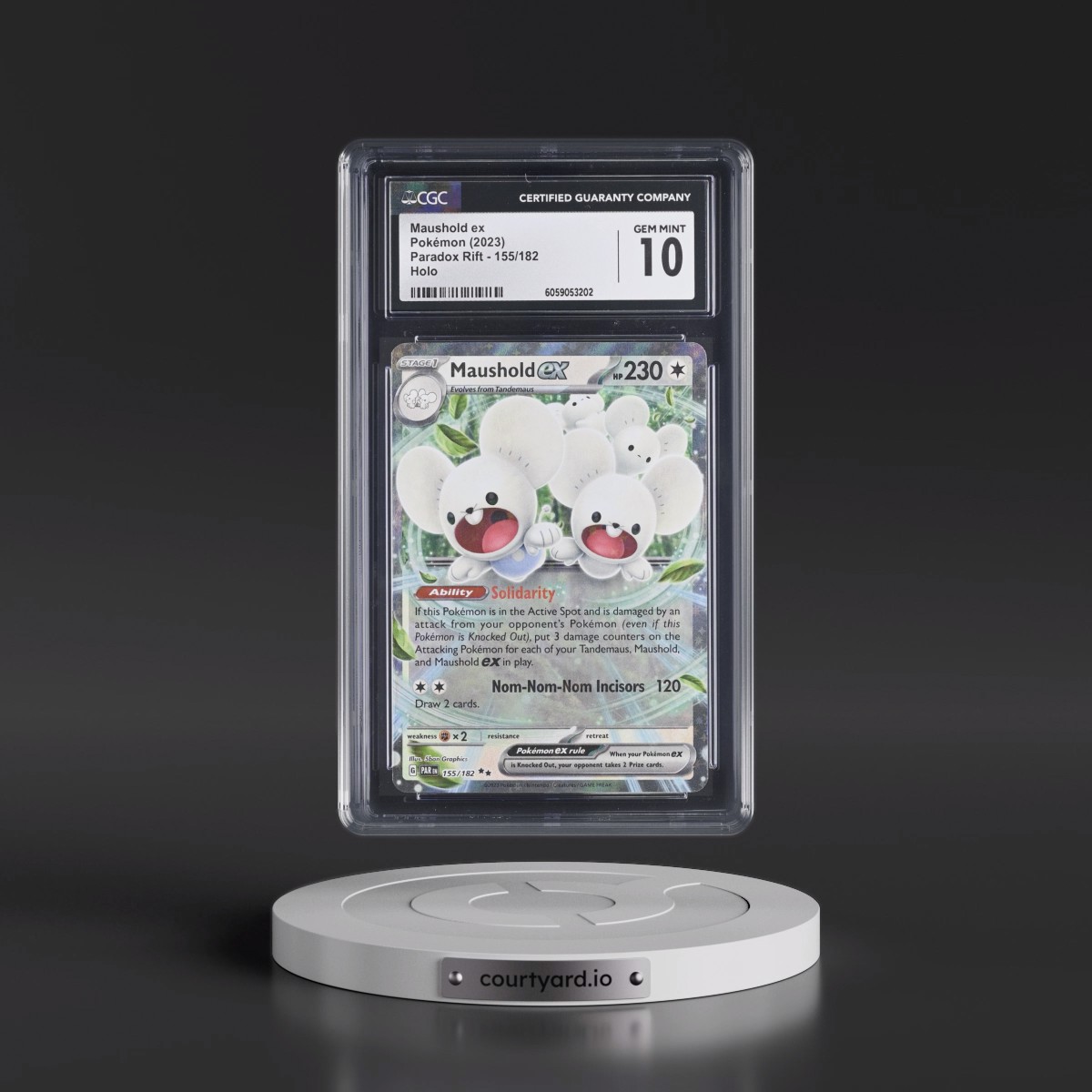 2023 Paradox Rift - PAR EN #155/182 Maushold ex - Holo (CGC 10 GEM MINT)