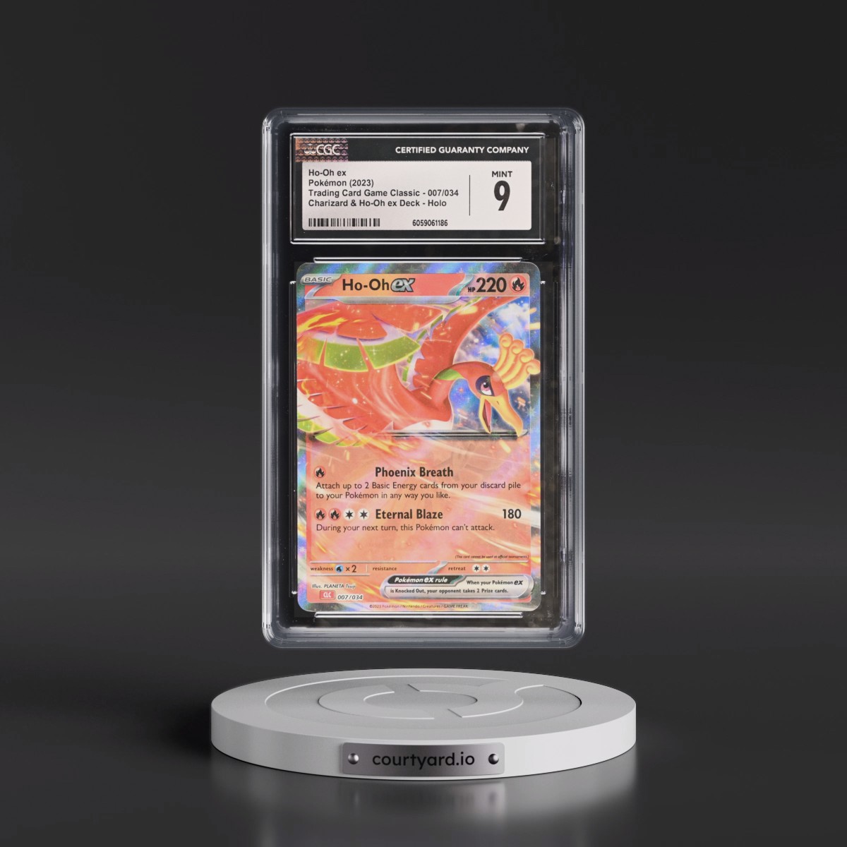 2023 Trading Card Game Classic - CLV, CLC, CLB #007/034 Ho-Oh ex - Charizard & Ho-Oh ex Deck - CLC Holo (CGC 9 MINT)