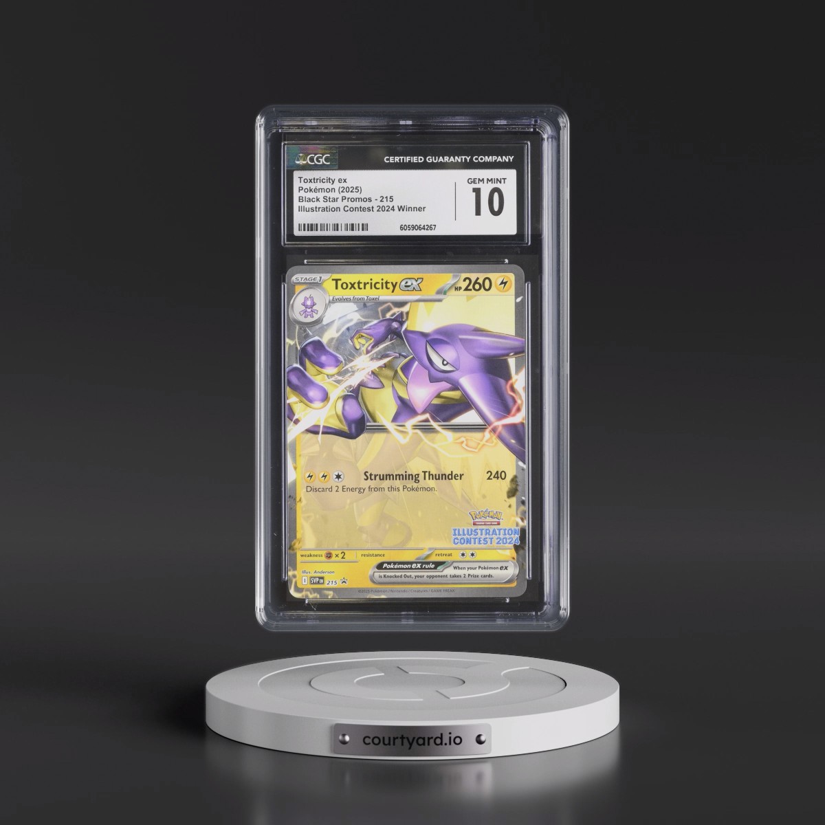 2023 Black Star Promos - Scarlet & Violet SVP EN #215 Toxtricity ex - Illustration Contest 2024 Winner (CGC 10 GEM MINT)