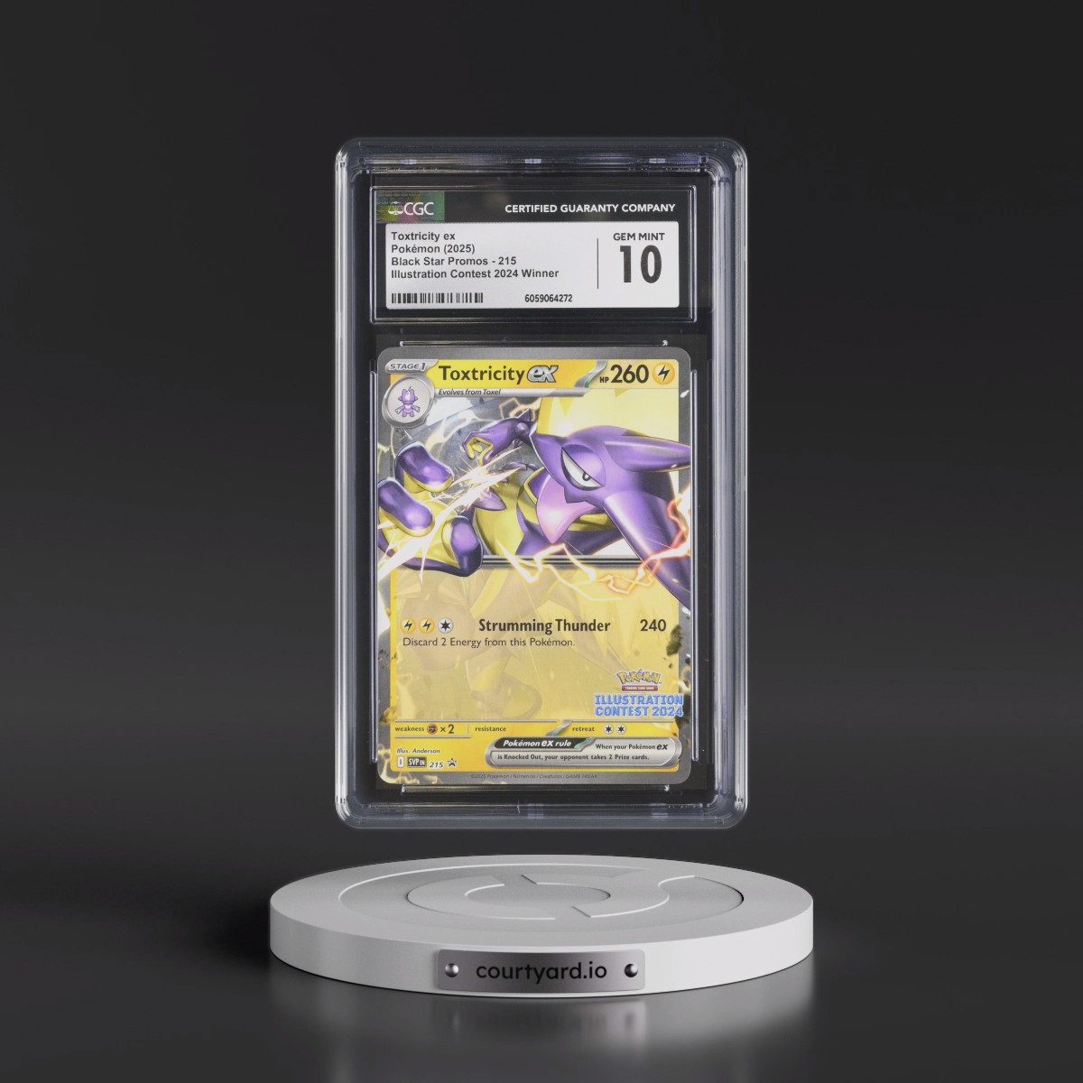 2023 Black Star Promos - Scarlet & Violet SVP EN #215 Toxtricity ex - Illustration Contest 2024 Winner (CGC 10 GEM MINT)