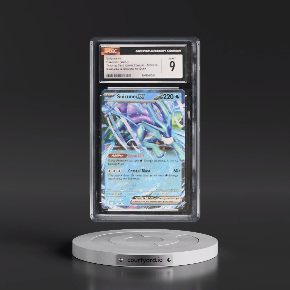 2023 Pokémon Clb-Trading Card Game Classic Blastoise & Suicune EX Deck #010 Suicune EX - Holo (CGC 9 MINT)