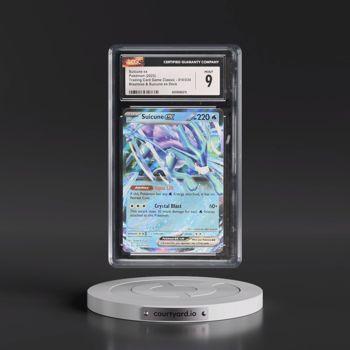 2023 Pokémon Clb-Trading Card Game Classic Blastoise & Suicune EX Deck #010 Suicune EX - Holo (CGC 9 MINT)