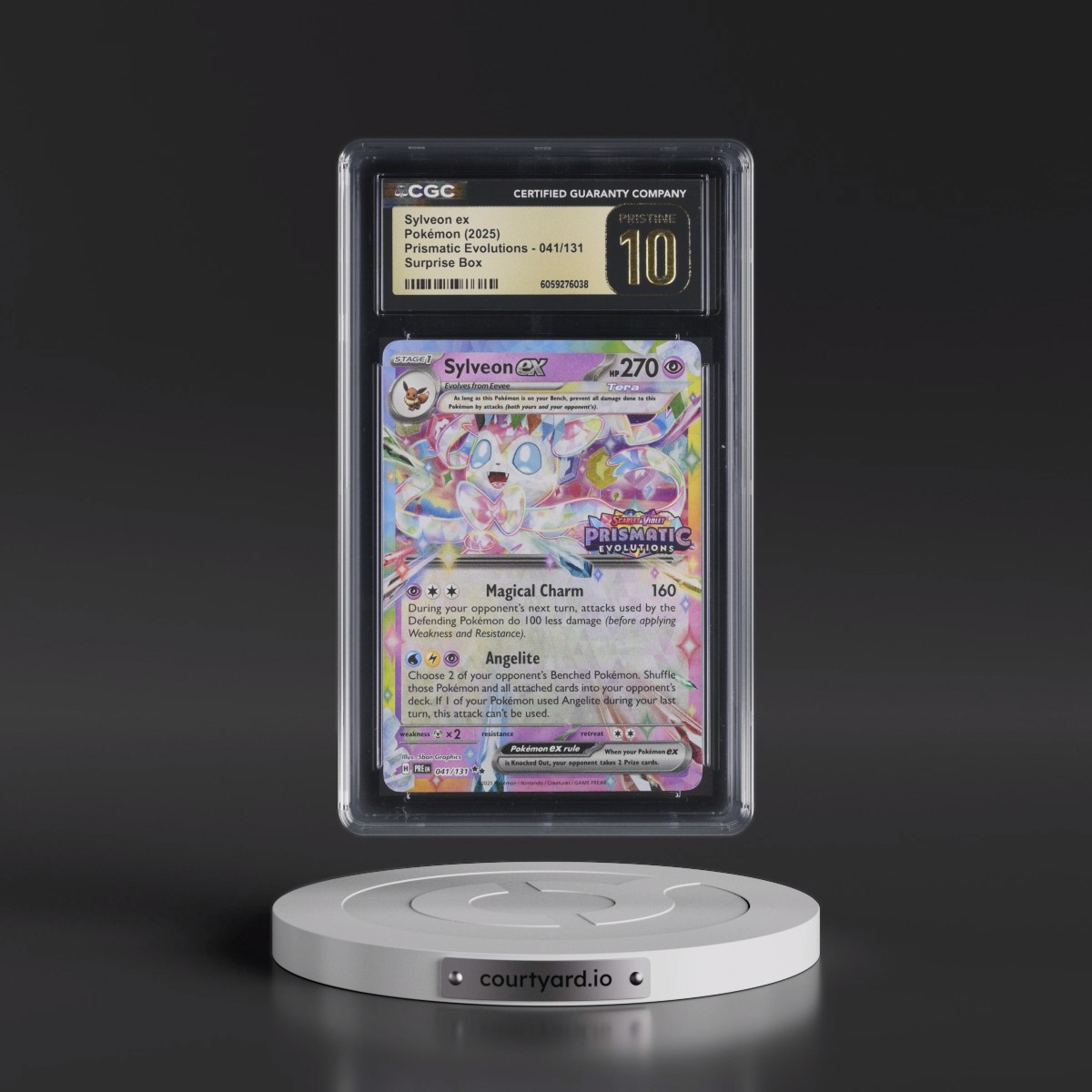 2024 Prismatic Evolutions - PRE EN #041/131 Sylveon ex - Surprise Box (Prismatic Evolutions Stamp) (Holo) (CGC 10 PRISTINE)