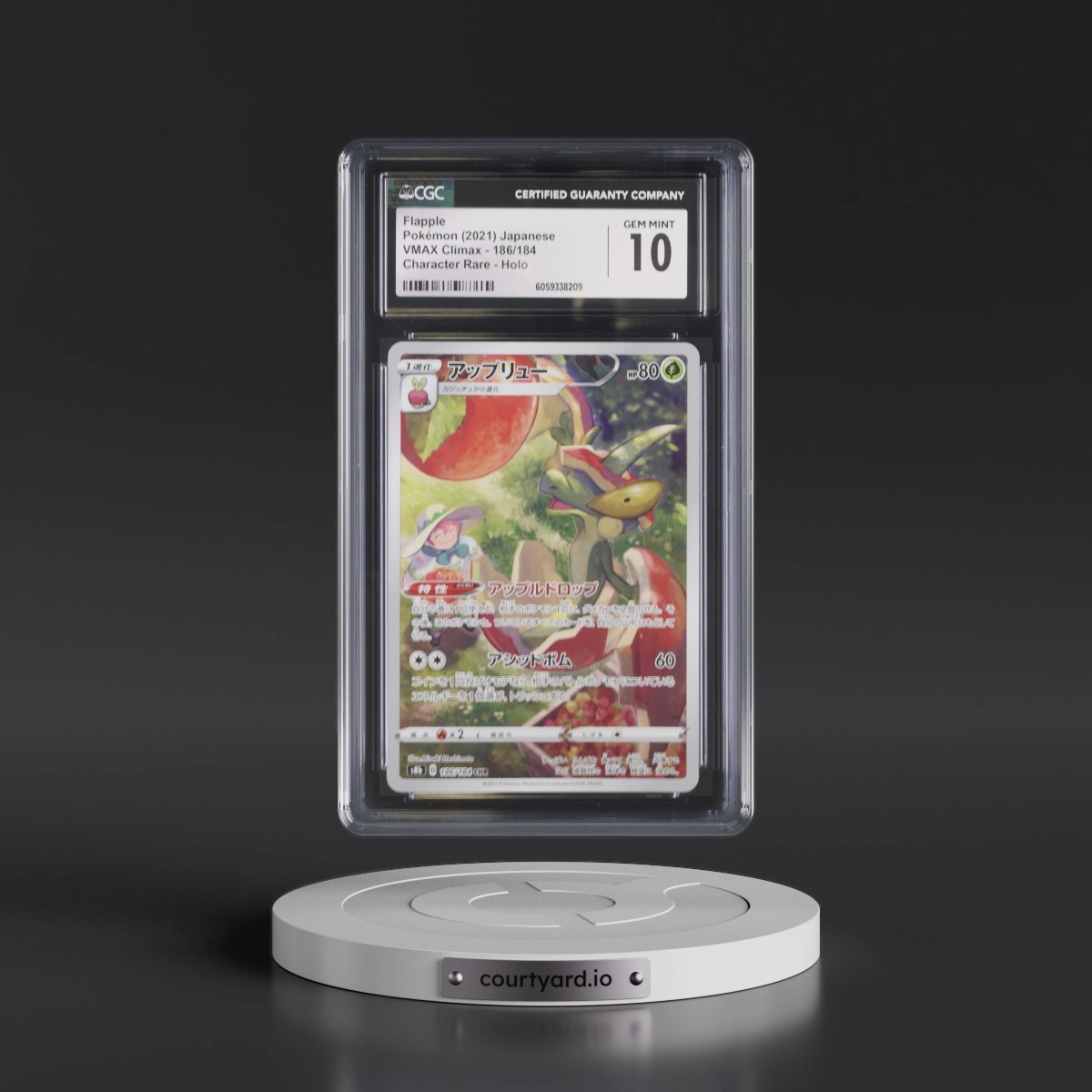2021 VMAX Climax #186/184 Flapple - Character Rare Holo (CGC 10 GEM MINT)