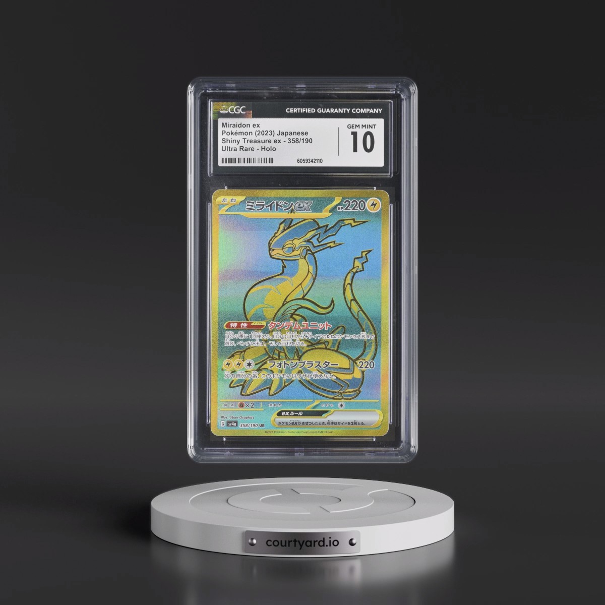 2023 Shiny Treasure ex #358/190 Miraidon ex - Ultra Rare Holo (CGC 10 GEM MINT)