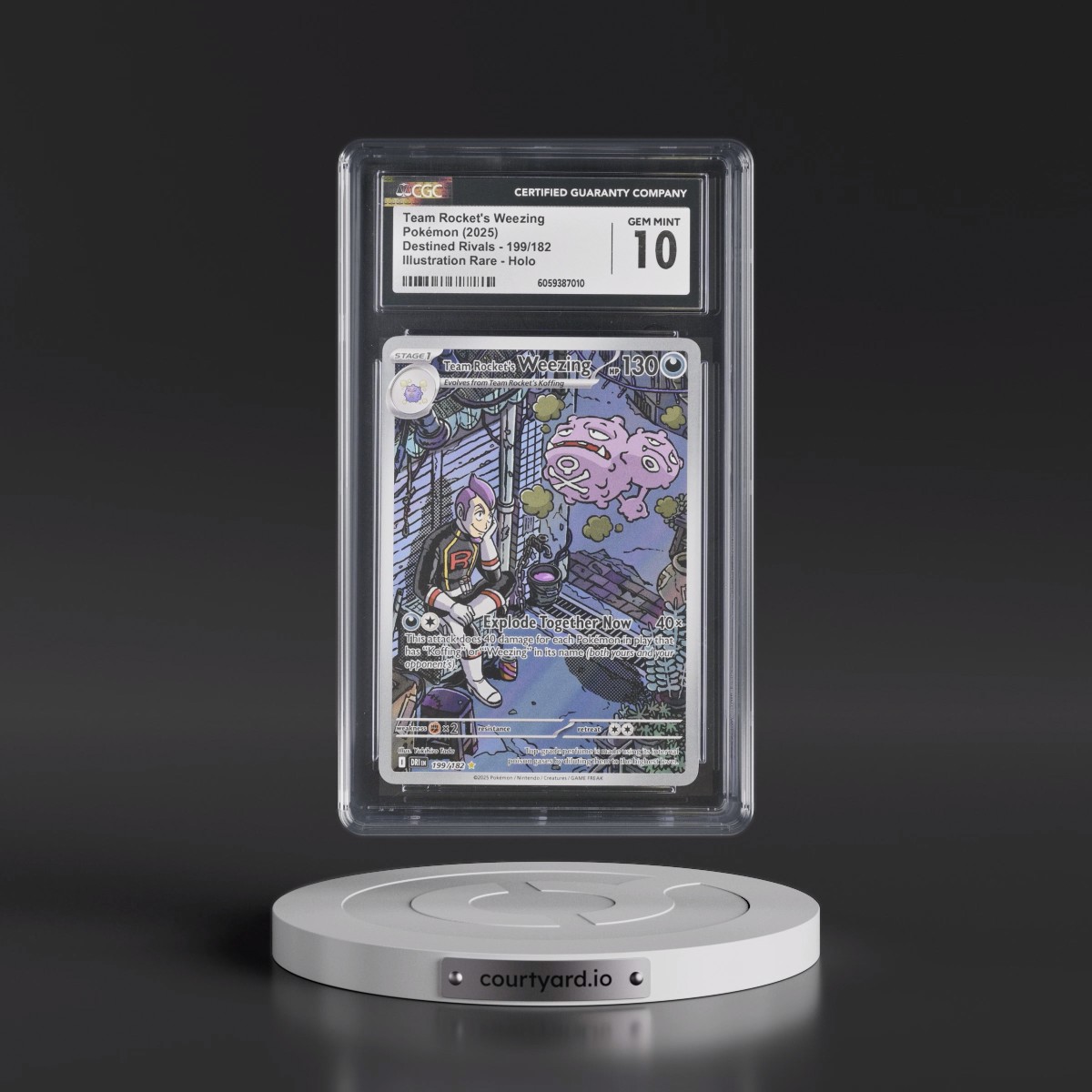2025 Destined Rivals - DRI EN #199/182 Team Rocket's Weezing - Illustration Rare Holo (CGC 10 GEM MINT)