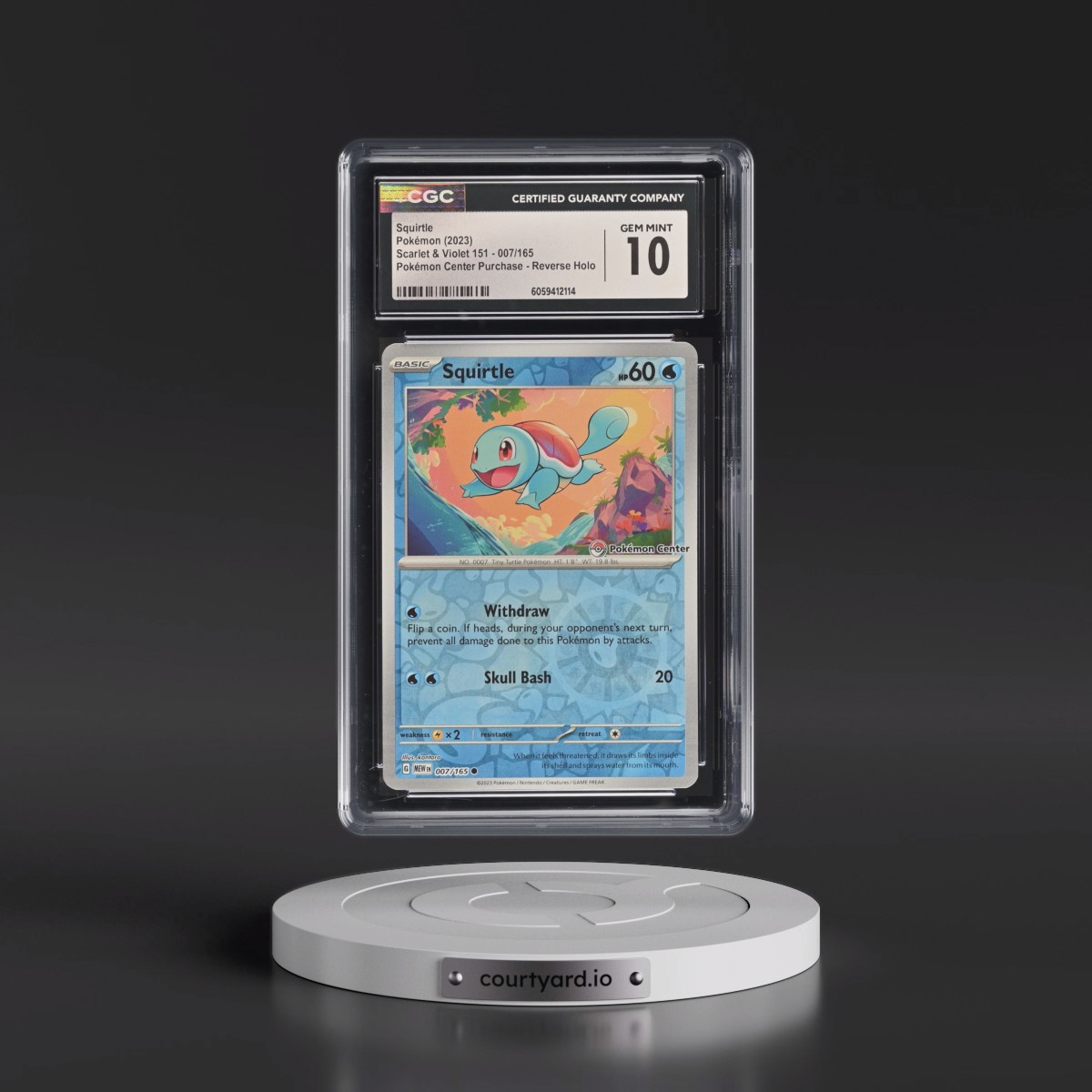 2023 Scarlet & Violet 151 - MEW EN #007/165 Squirtle - Reverse Holo Pokémon Center (CGC 10 GEM MINT)