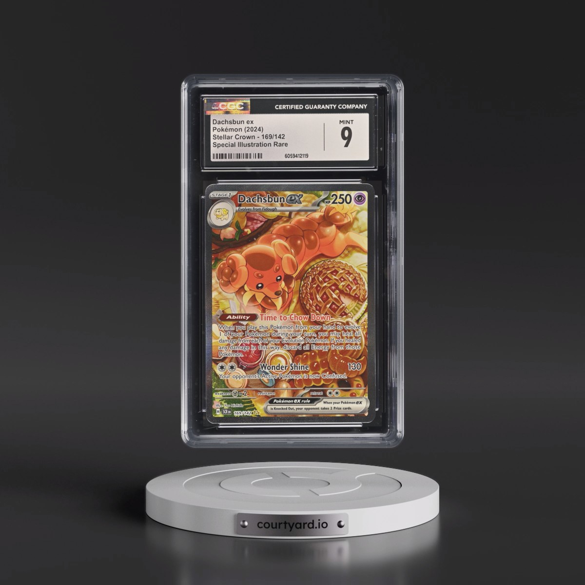 2024 Stellar Crown - SCR EN #169/142 Dachsbun ex - Special Illustration Rare (Holo) (CGC 9 MINT)
