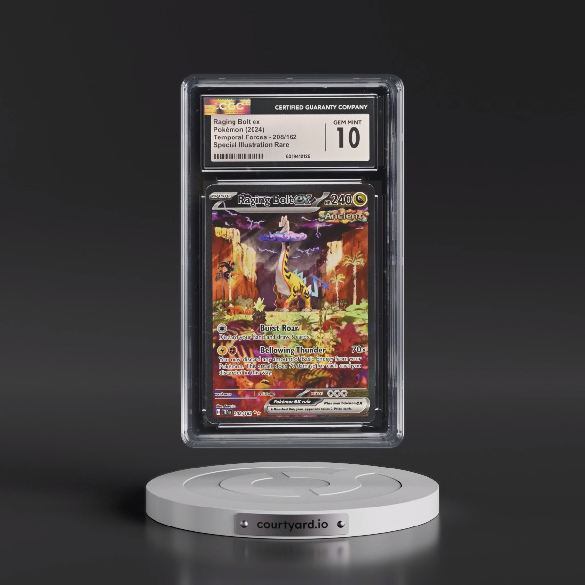 2023 Temporal Forces - TEF EN #208/162 Raging Bolt ex - Special Illustration Rare (Holo) (CGC 10 GEM MINT)