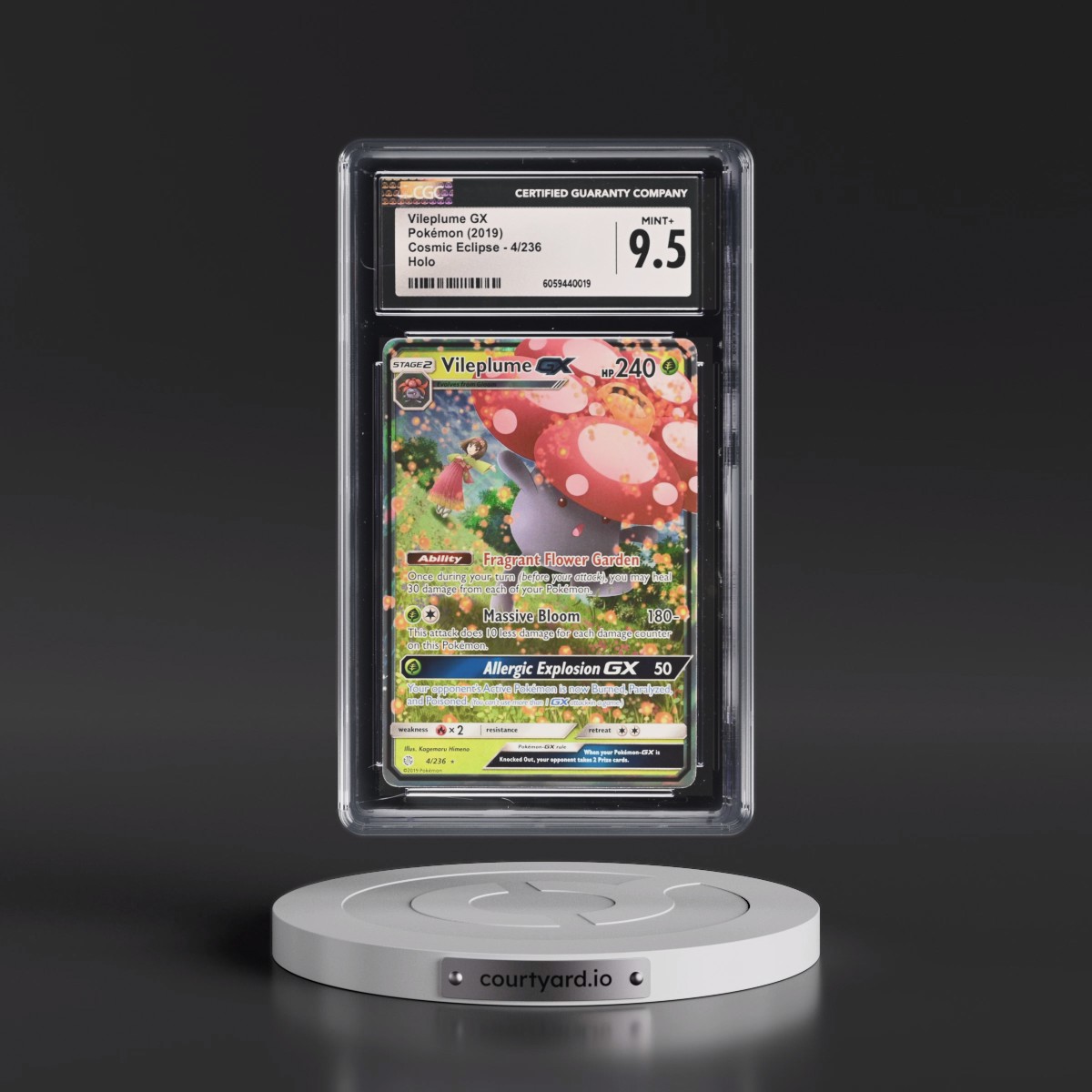 2019 Cosmic Eclipse #4/236 Vileplume GX - Holo (CGC 9.5 MINT+)