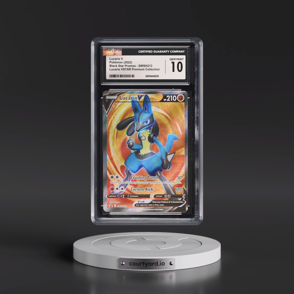 2017 Black Star Promos - Sword & Shield #SWSH213 Lucario V - Lucario VSTAR Premium Collection (Holo) (CGC 10 GEM MINT)