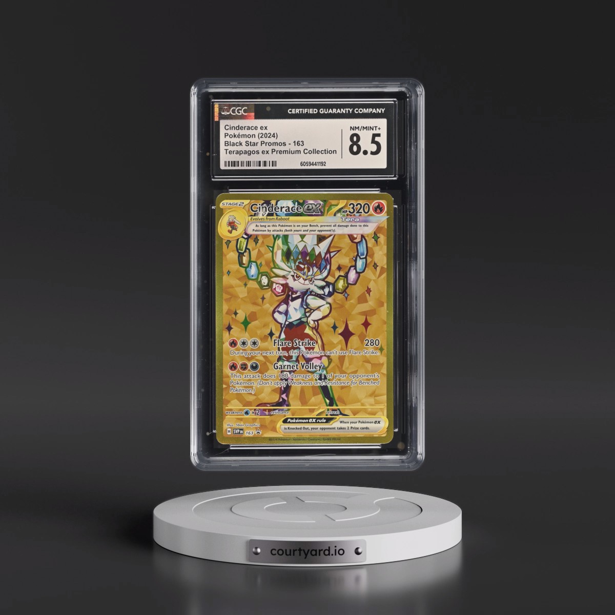 2023 Black Star Promos - Scarlet & Violet SVP EN #163 Cinderace ex - Terapagos ex Premium Collection (Holo) (CGC 8.5 NM-MT+)