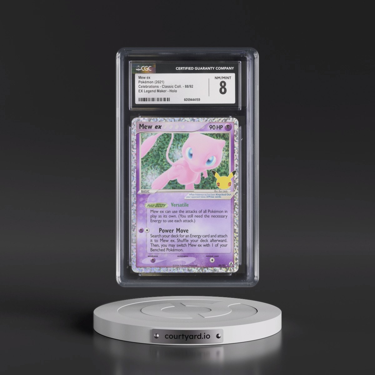 2021 Celebrations - Classic Collection #88/92 Mew ex - EX Legend Maker Holo (CGC 8 NM-MT)