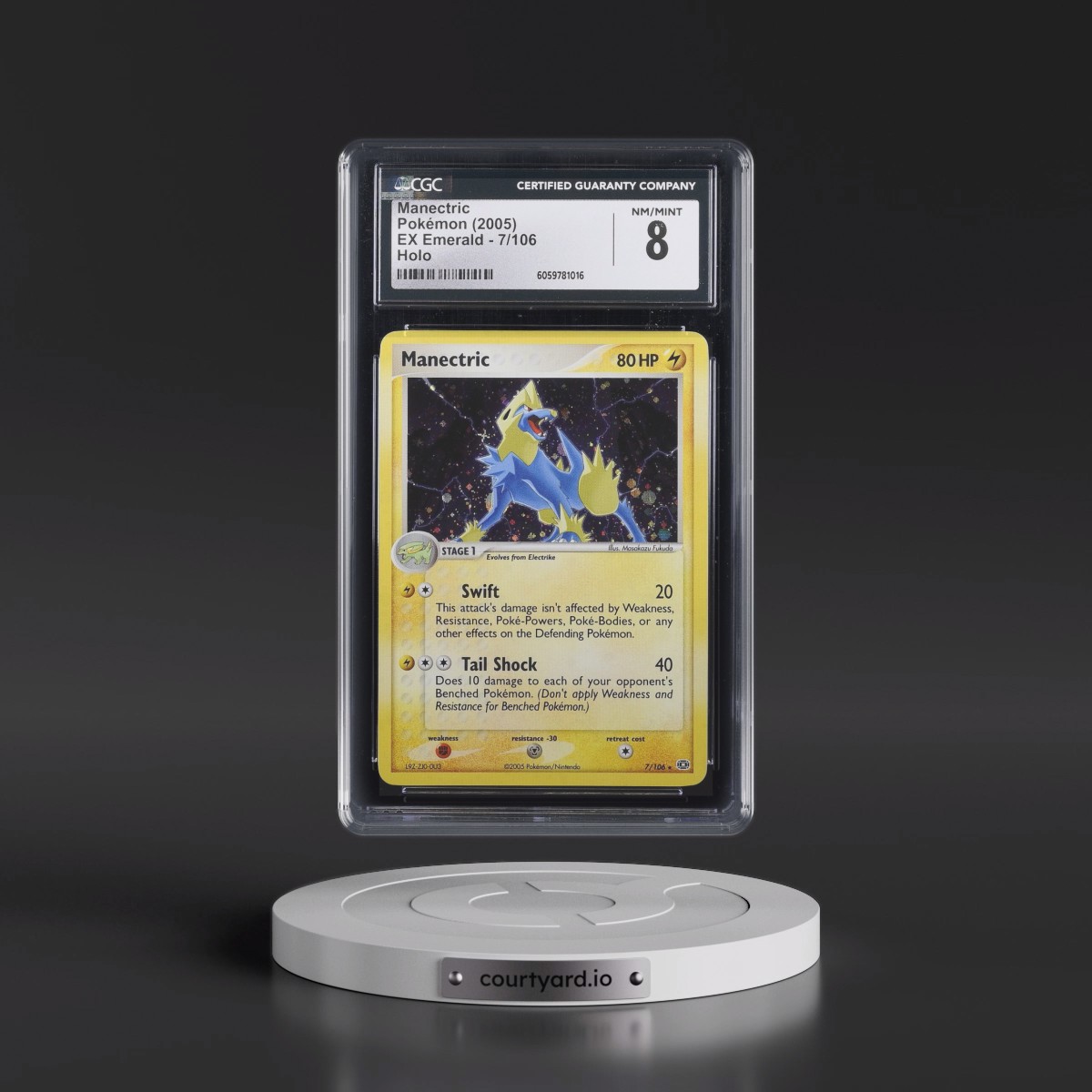 2005 EX Emerald #7/106 Manectric - Holo (CGC 8 NM-MT)