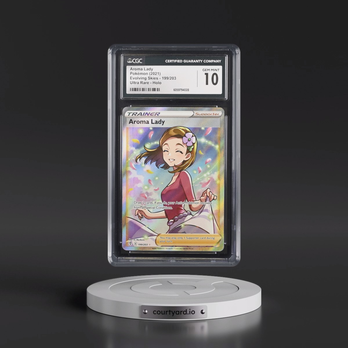 2021 Evolving Skies #199/203 Aroma Lady - Ultra Rare Holo (CGC 10 GEM MINT)