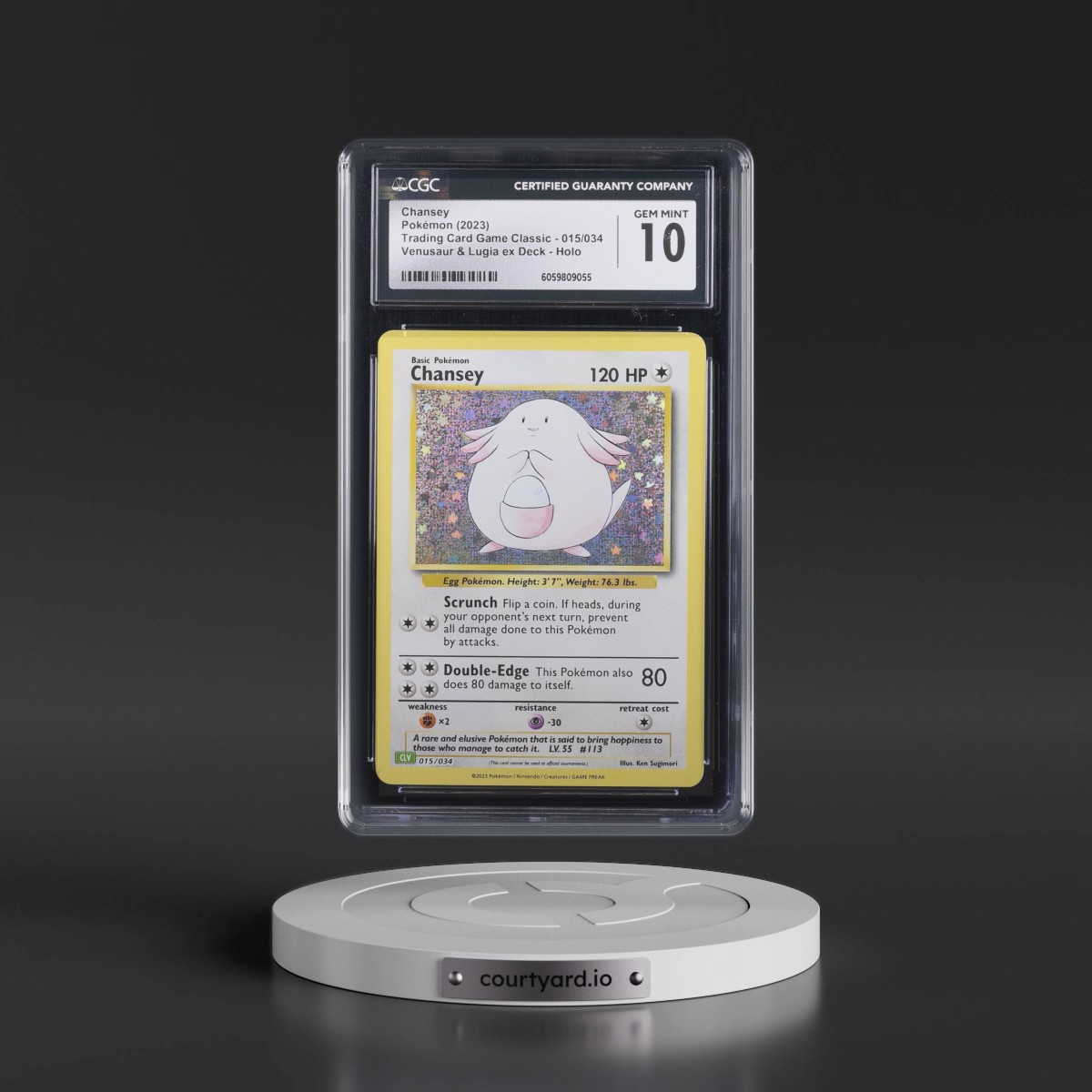 2023 Trading Card Game Classic - CLV, CLC, CLB #015/034 Chansey - Venusaur & Lugia ex Deck - CLV Holo (CGC 10 GEM MINT)