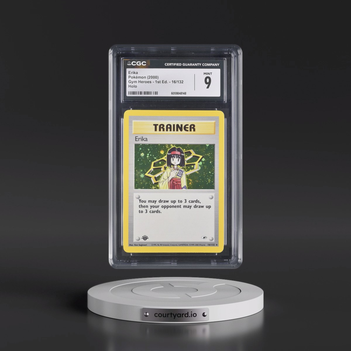 2000 Gym Heroes #16/132 Erika - 1st Edition Holo (CGC 9 MINT)