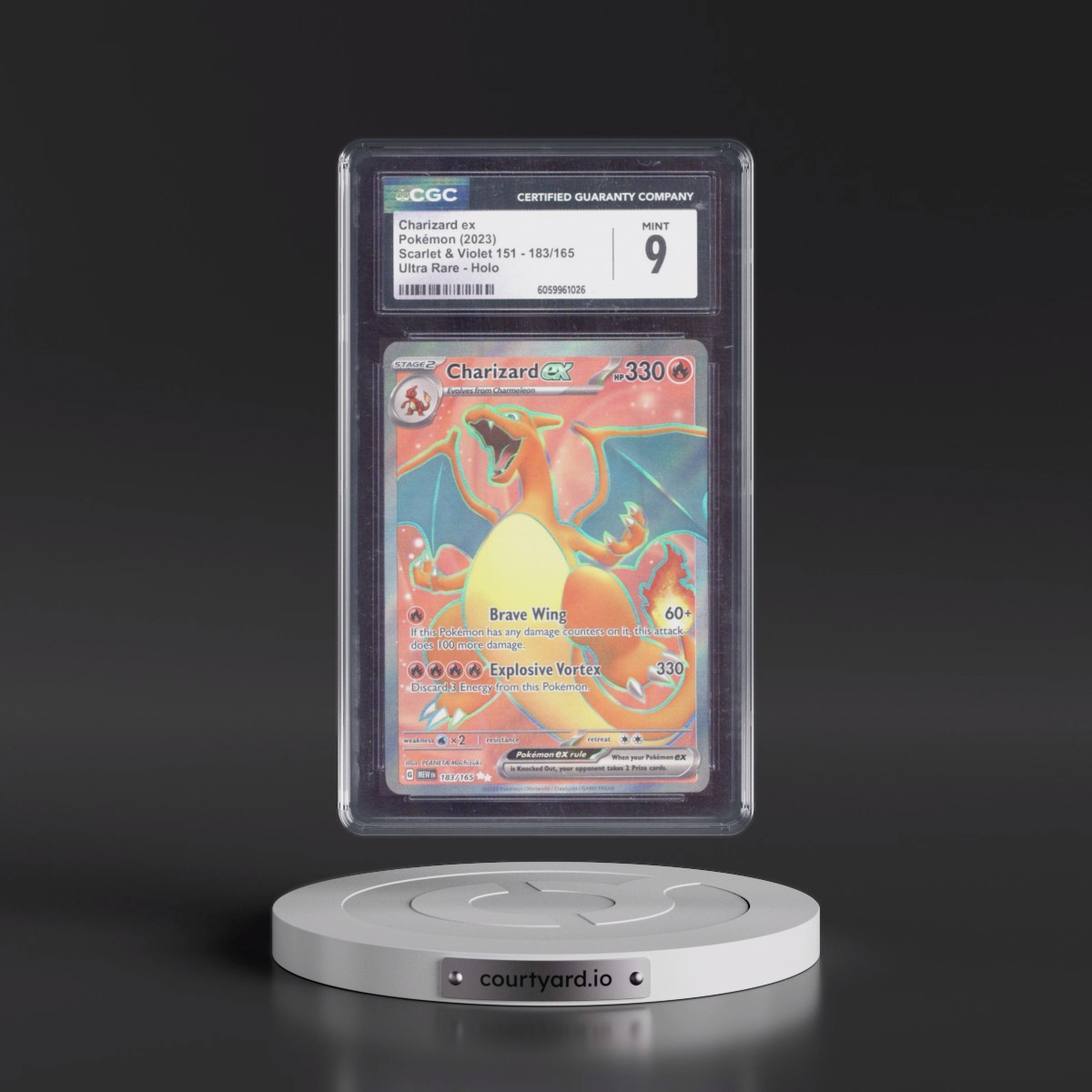 2023 Scarlet & Violet 151 - MEW EN #183/165 Charizard ex - Ultra Rare Holo (CGC 9 MINT)