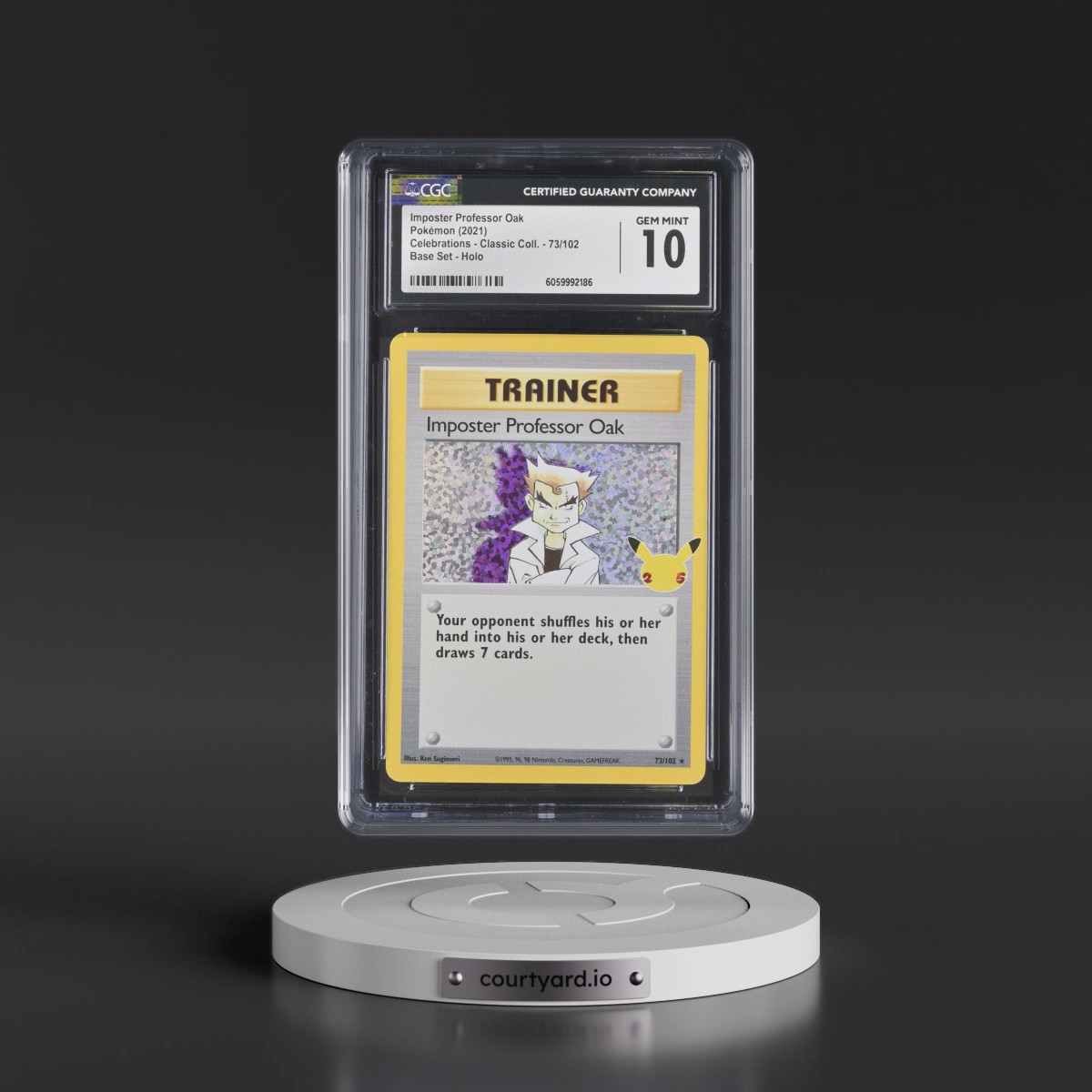 2021 Celebrations - Classic Collection #73/102 Imposter Professor Oak - Base Set Holo (CGC 10 GEM MINT)