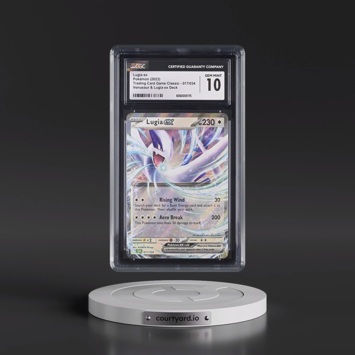 2023 Trading Card Game Classic - CLV, CLC, CLB #017/034 Lugia ex - Venusaur & Lugia ex Deck - CLV Holo (CGC 10 GEM MINT)