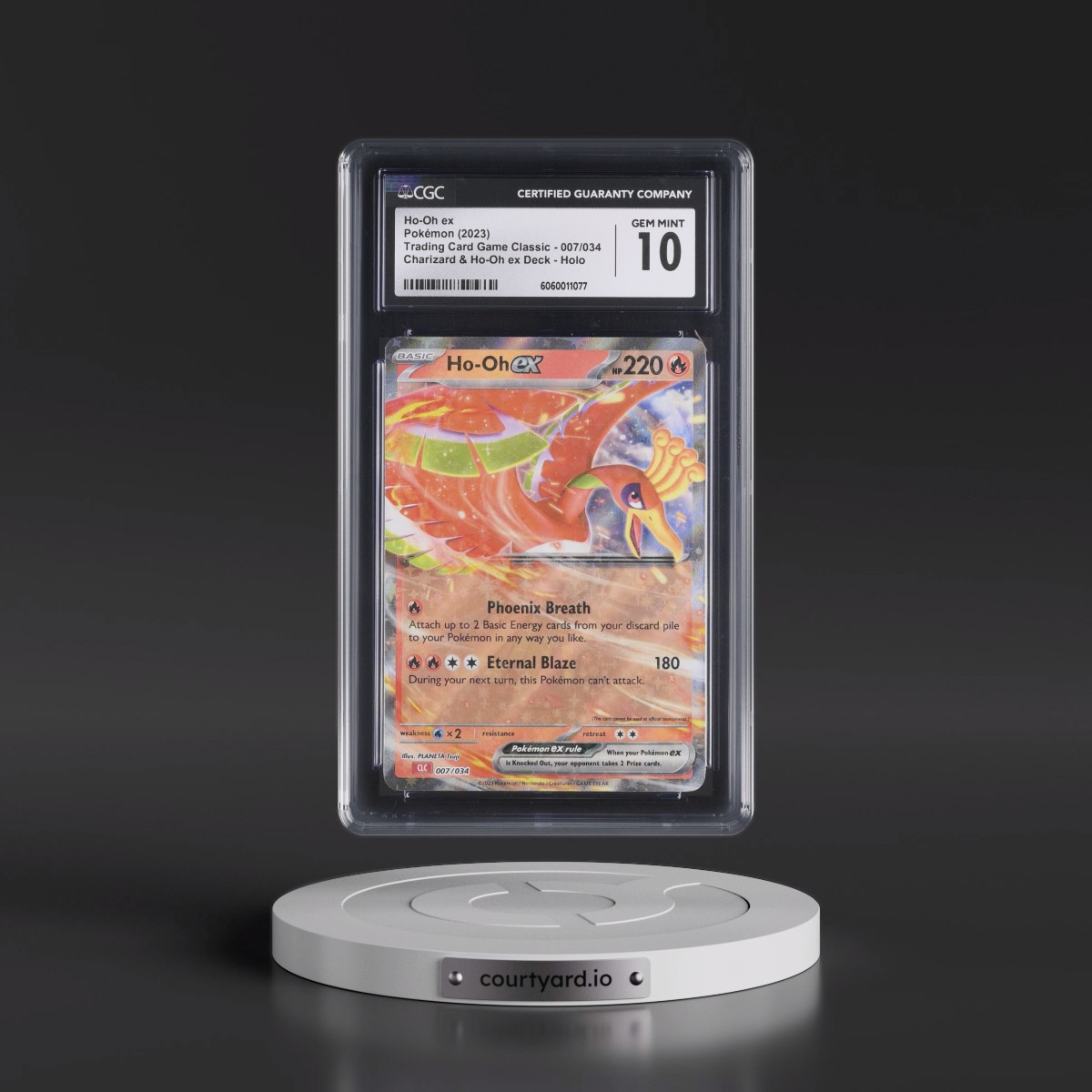 2023 Trading Card Game Classic - CLV, CLC, CLB #007/034 Ho-Oh ex - Charizard & Ho-Oh ex Deck - CLC Holo (CGC 10 GEM MINT)