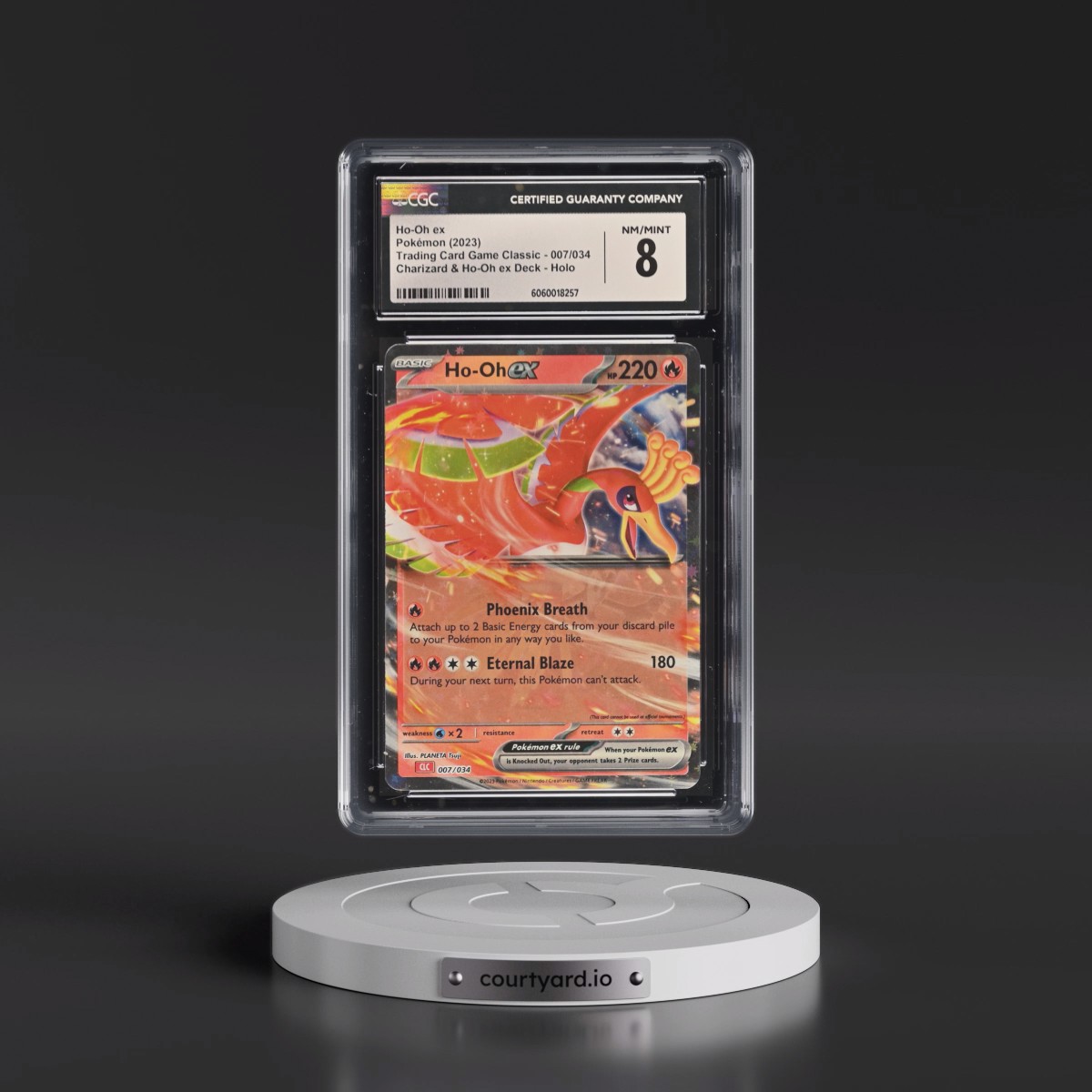 2023 Trading Card Game Classic - CLV, CLC, CLB #007/034 Ho-Oh ex - Charizard & Ho-Oh ex Deck - CLC Holo (CGC 8 NM-MT)