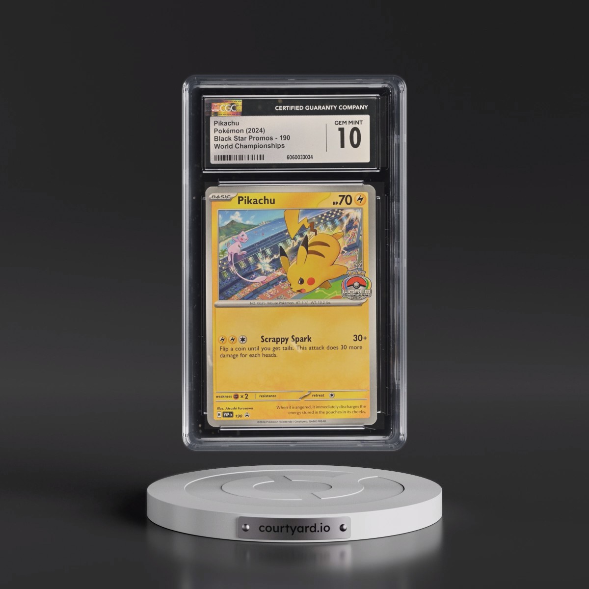 2023 Black Star Promos - Scarlet & Violet SVP EN #190 Pikachu - World Championships (CGC 10 GEM MINT)