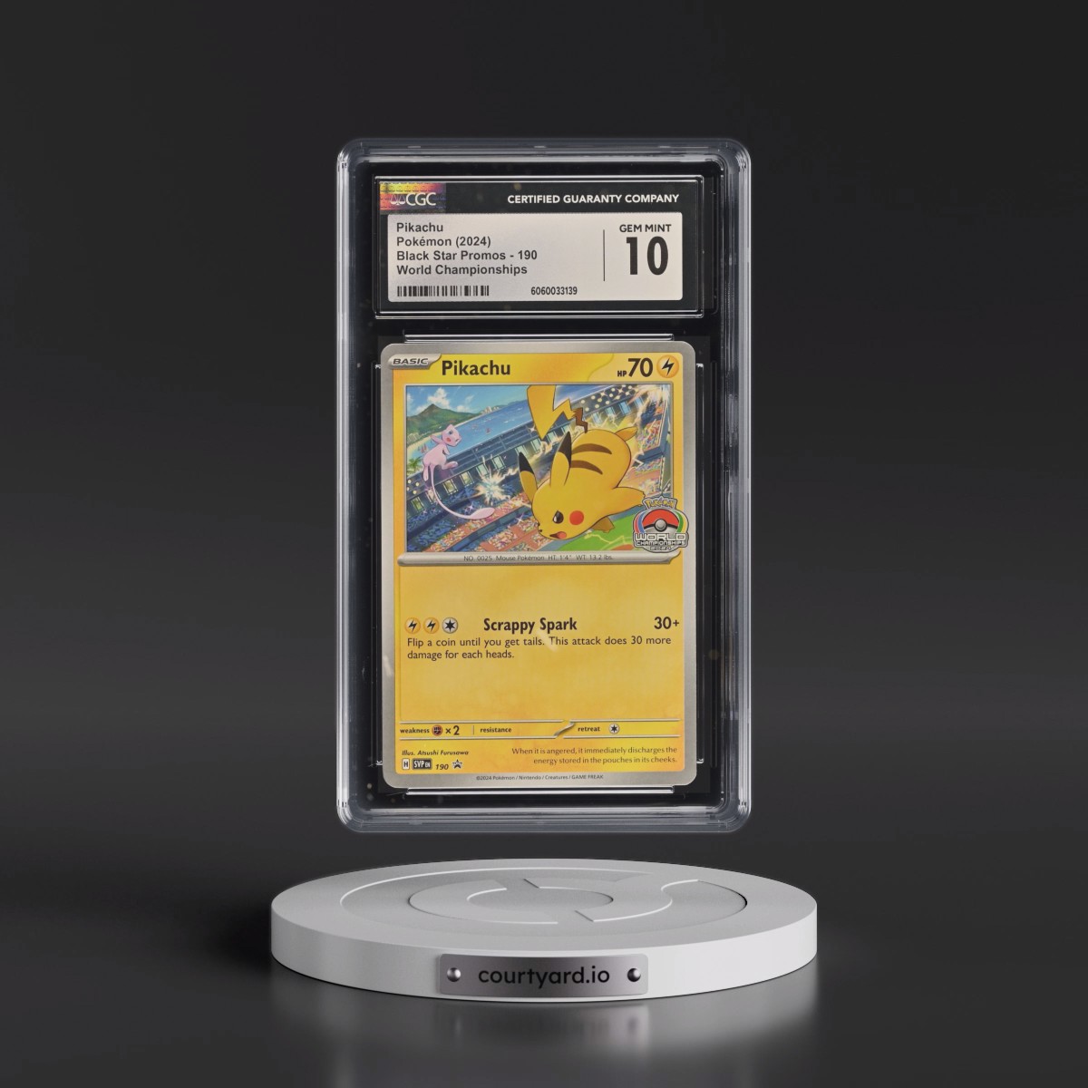 2023 Black Star Promos - Scarlet & Violet SVP EN #190 Pikachu - World Championships (CGC 10 GEM MINT)