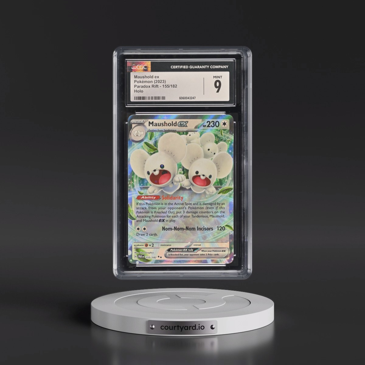 2023 Paradox Rift - PAR EN #155/182 Maushold ex - Holo (CGC 9 MINT)