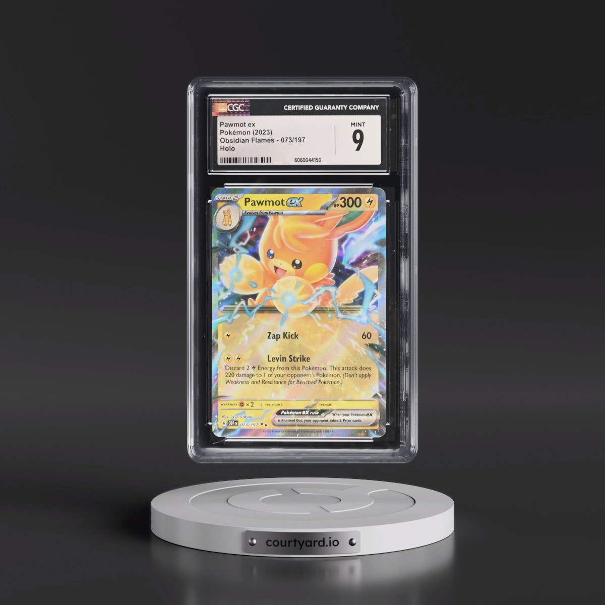 2023 Obsidian Flames - OBF EN #073/197 Pawmot ex - Holo (CGC 9 MINT)