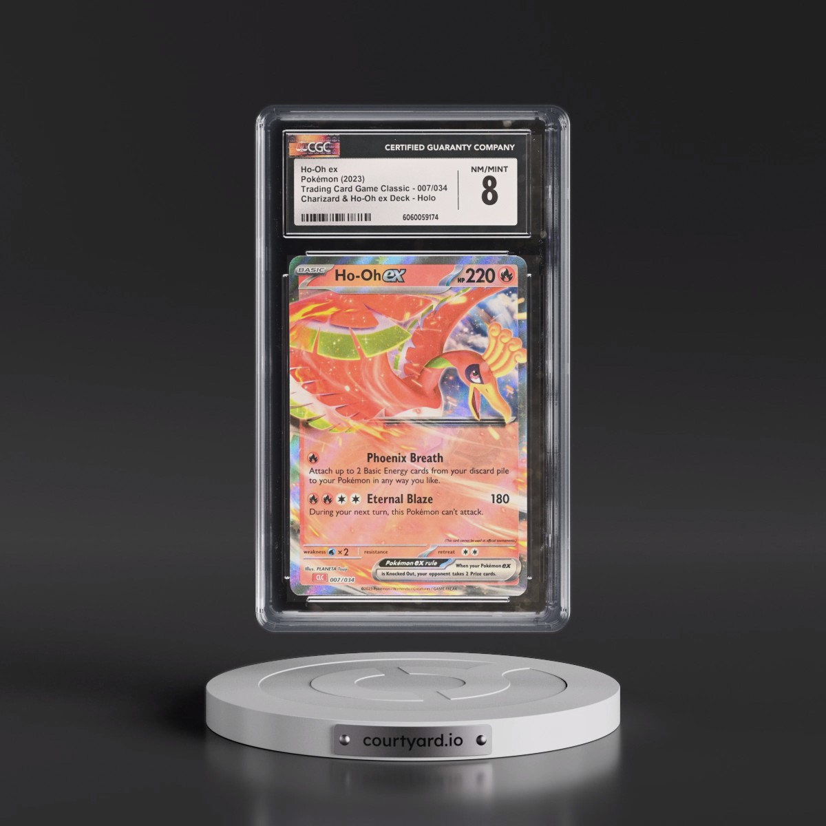 2023 Trading Card Game Classic - CLV, CLC, CLB #007/034 Ho-Oh ex - Charizard & Ho-Oh ex Deck - CLC Holo (CGC 8 NM-MT)