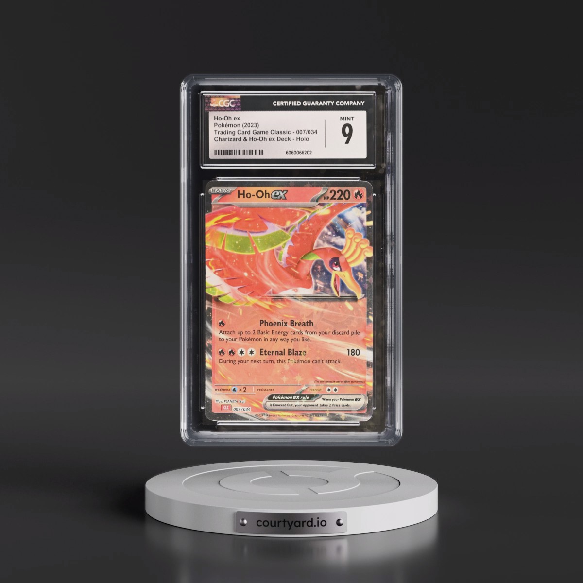 2023 Trading Card Game Classic - CLV, CLC, CLB #007/034 Ho-Oh ex - Charizard & Ho-Oh ex Deck - CLC Holo (CGC 9 MINT)