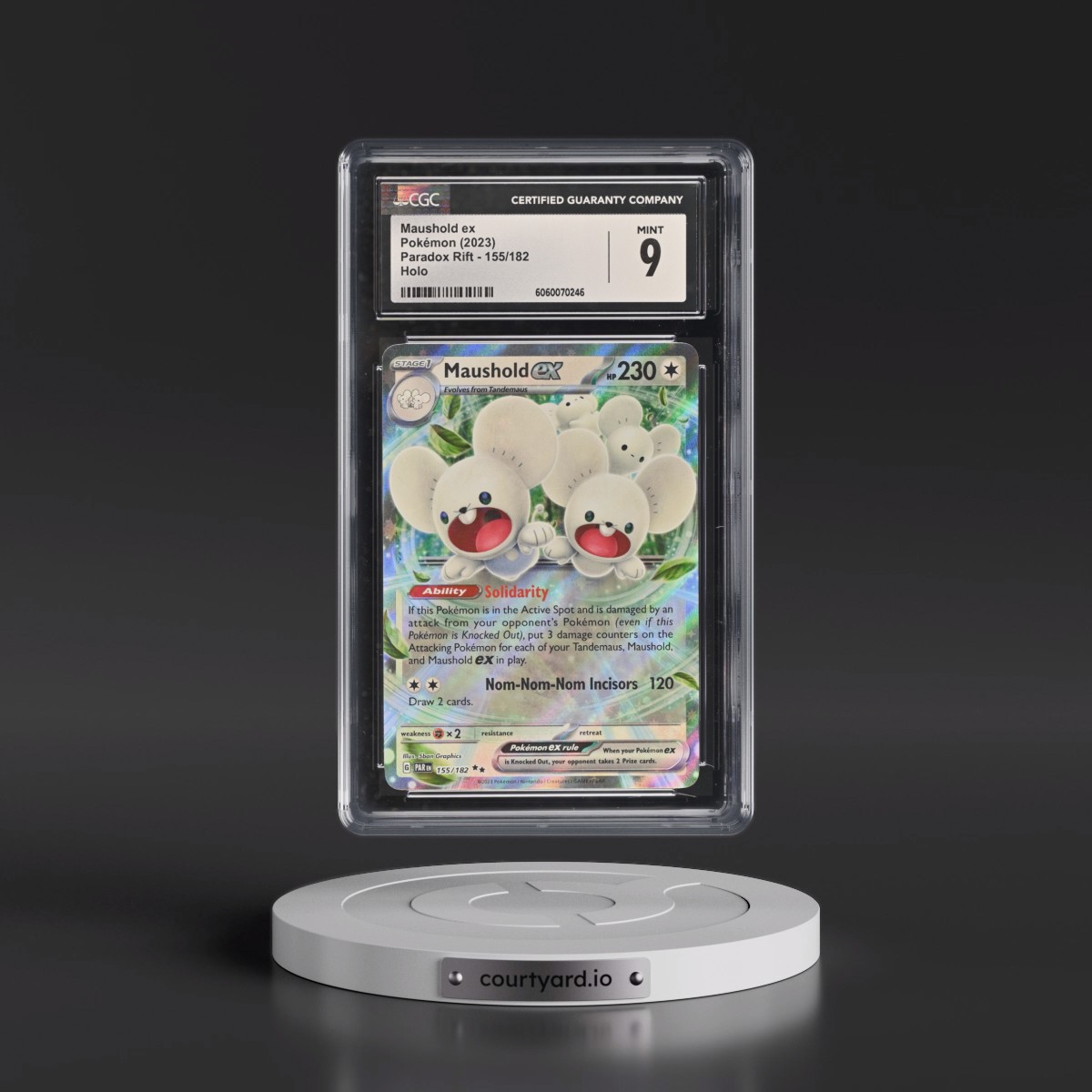 2023 Paradox Rift - PAR EN Maushold ex - Holo #155/182 CGC 9