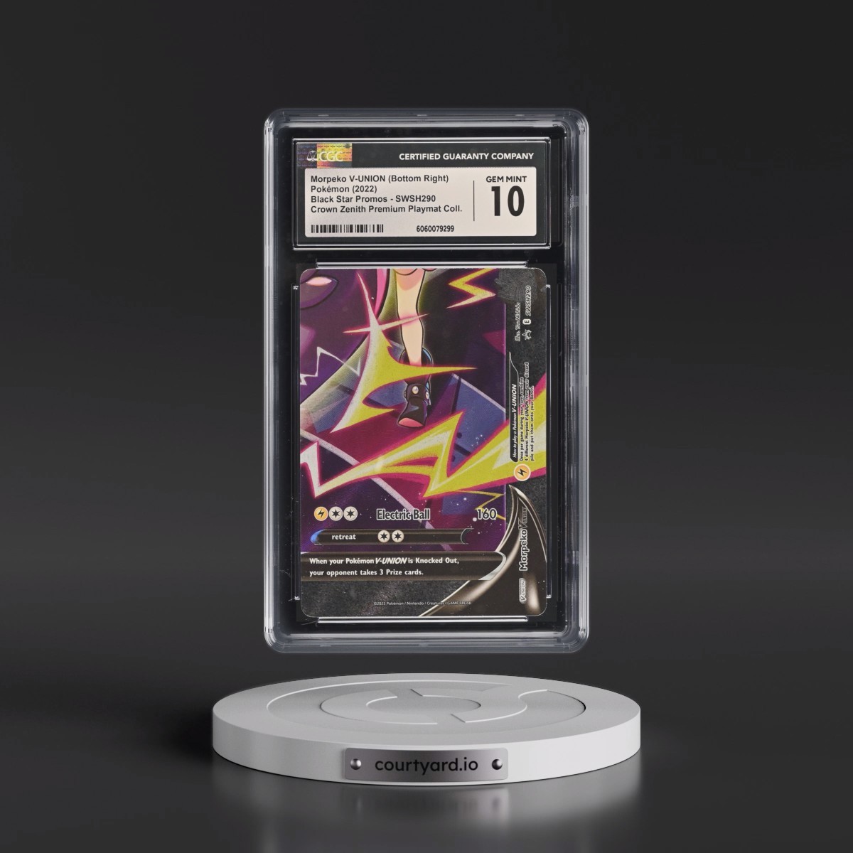 2017 Black Star Promos - Sword & Shield #SWSH290 Morpeko V-UNION - Crown Zenith Premium Playmat Collection (CGC 10 GEM MINT)