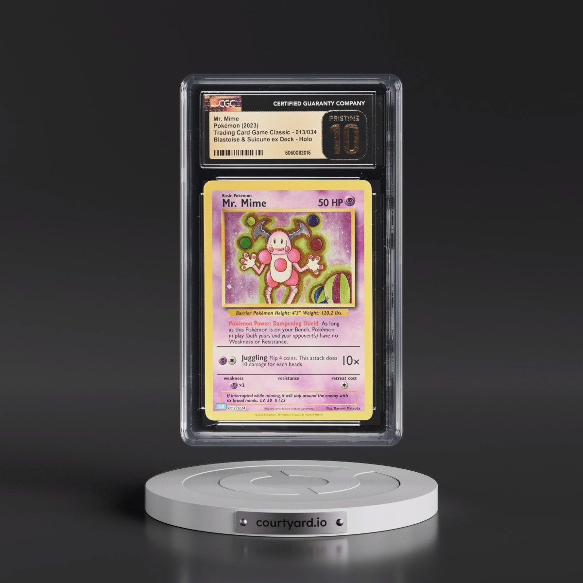 2023 Pokémon Clb-Trading Card Game Classic Blastoise & Suicune EX Deck #013 Mr. Mime (CGC 10 PRISTINE)