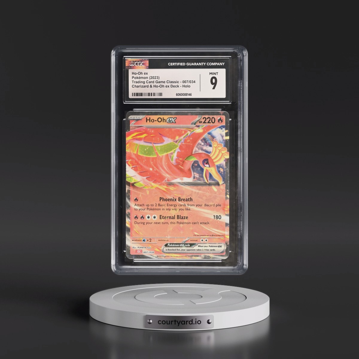 2023 Trading Card Game Classic - CLV, CLC, CLB #007/034 Ho-Oh ex - Charizard & Ho-Oh ex Deck - CLC Holo (CGC 9 MINT)