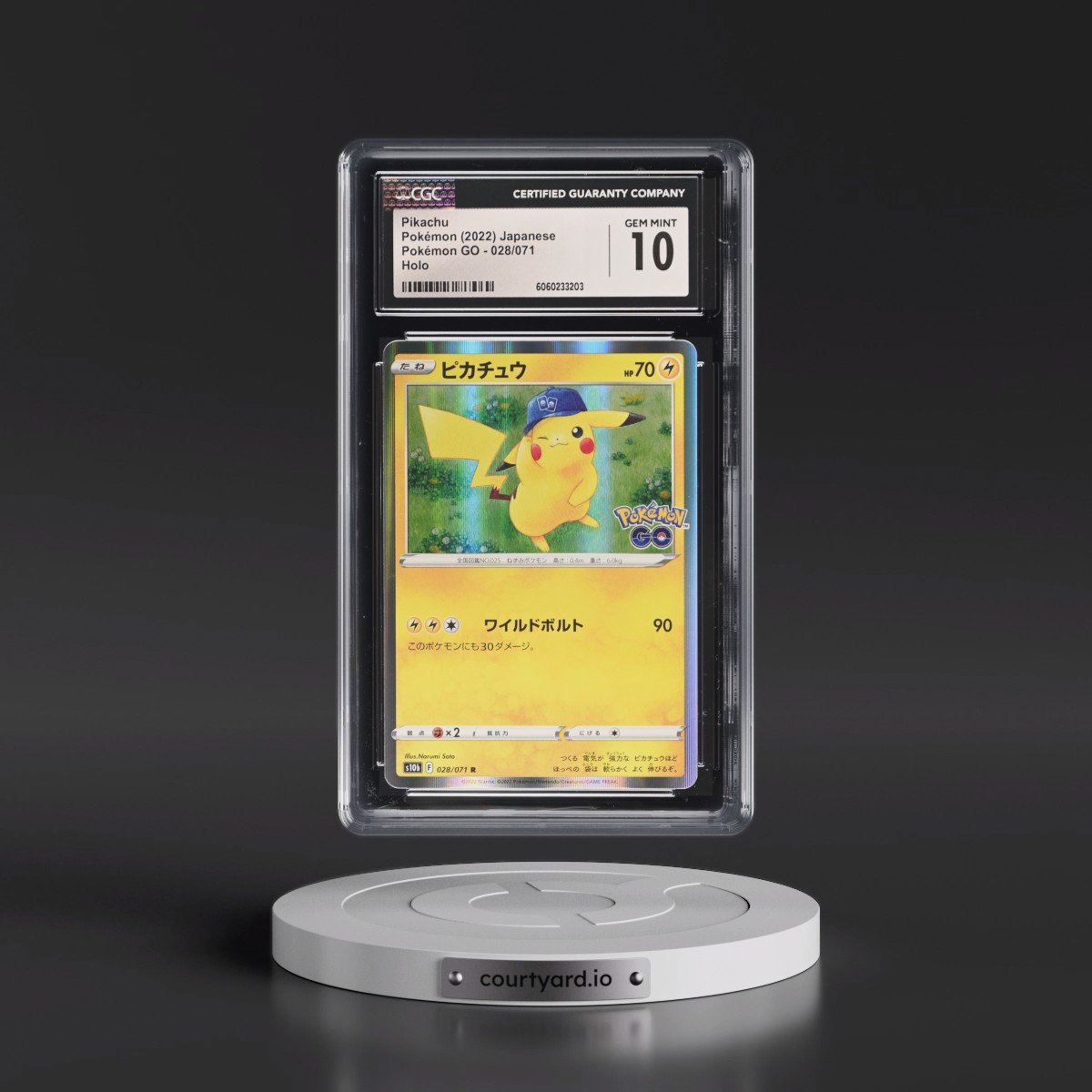 2022 Pokémon GO #028/071 Pikachu - Holo (CGC 10 GEM MINT)