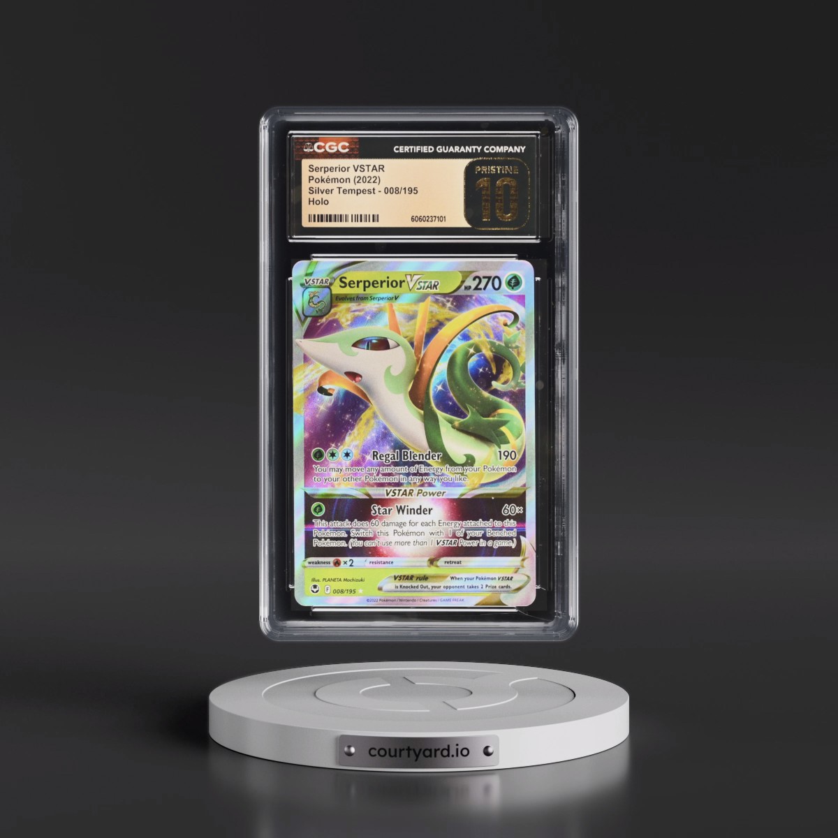2022 Silver Tempest #008/195 Serperior VSTAR - Holo (CGC 10 PRISTINE)