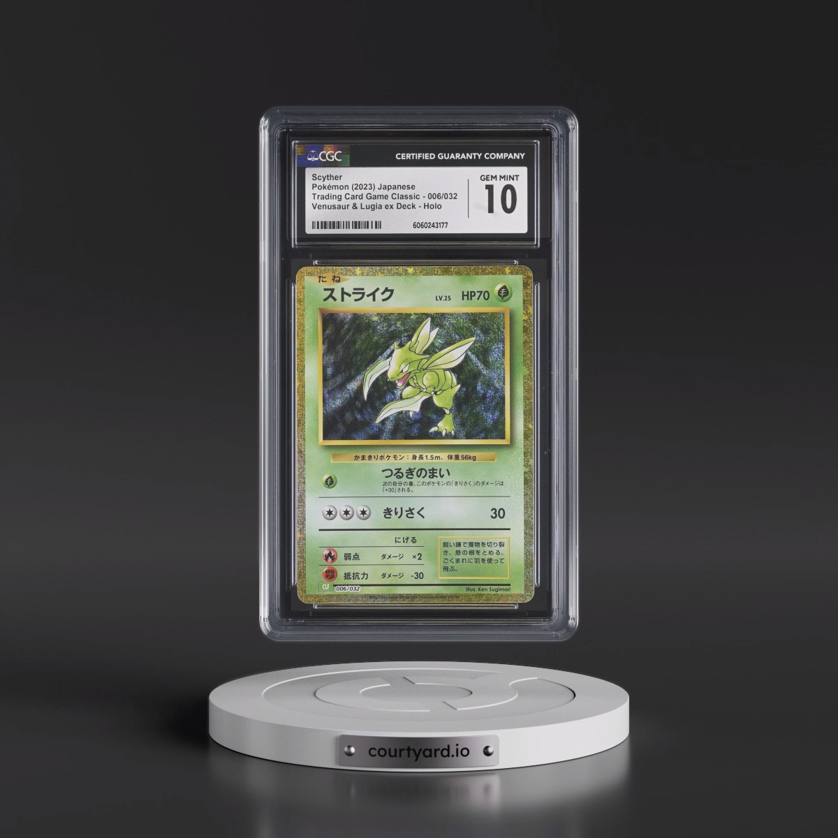 2023 Trading Card Game Classic - CLF, CLL, CLK #006/032 Scyther - Venusaur & Lugia ex Deck - CLF Holo (CGC 10 GEM MINT)