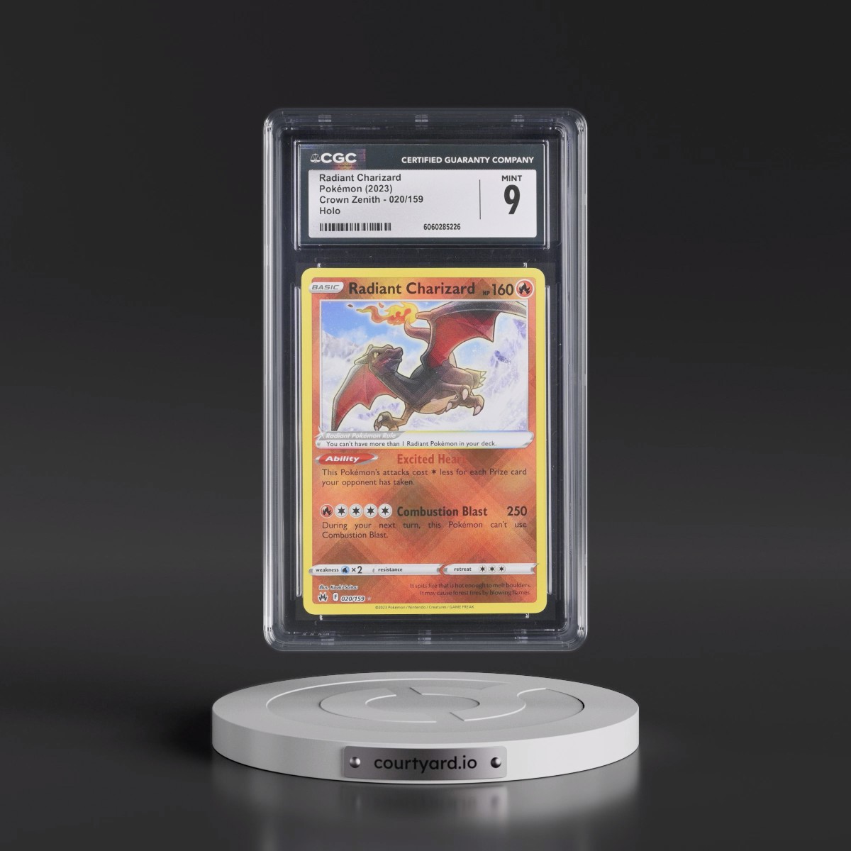 2023 Crown Zenith #020/159 Radiant Charizard - Holo (CGC 9 MINT)