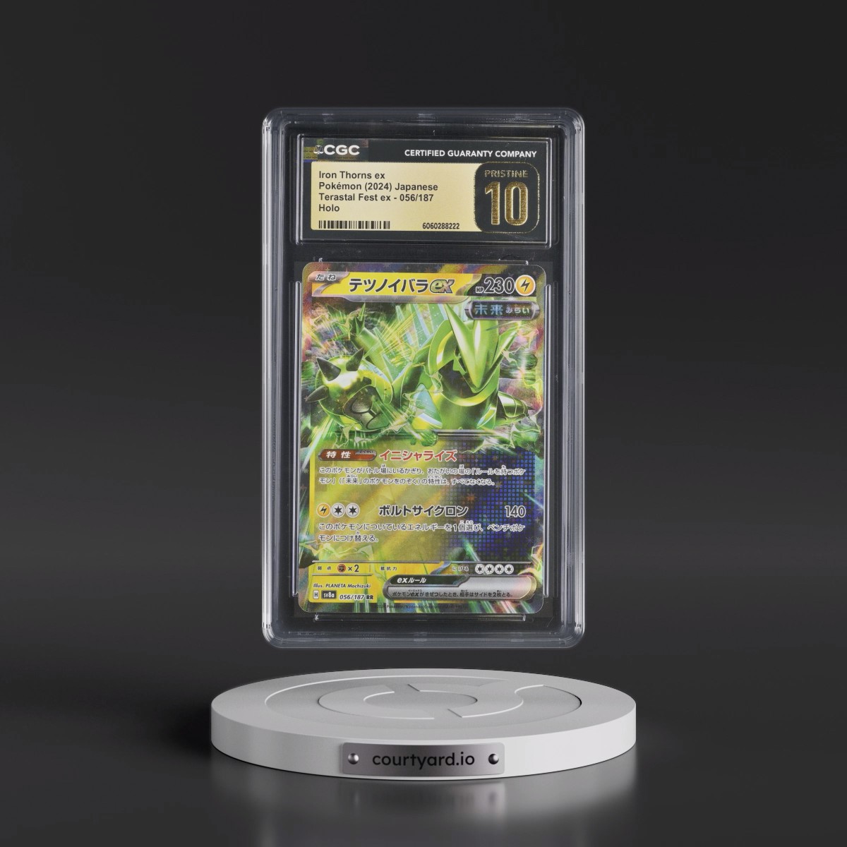 2024 High Class Pack: Terastal Fest ex - sv8a #056/187 Iron Thorns ex - Holo (CGC 10 PRISTINE)