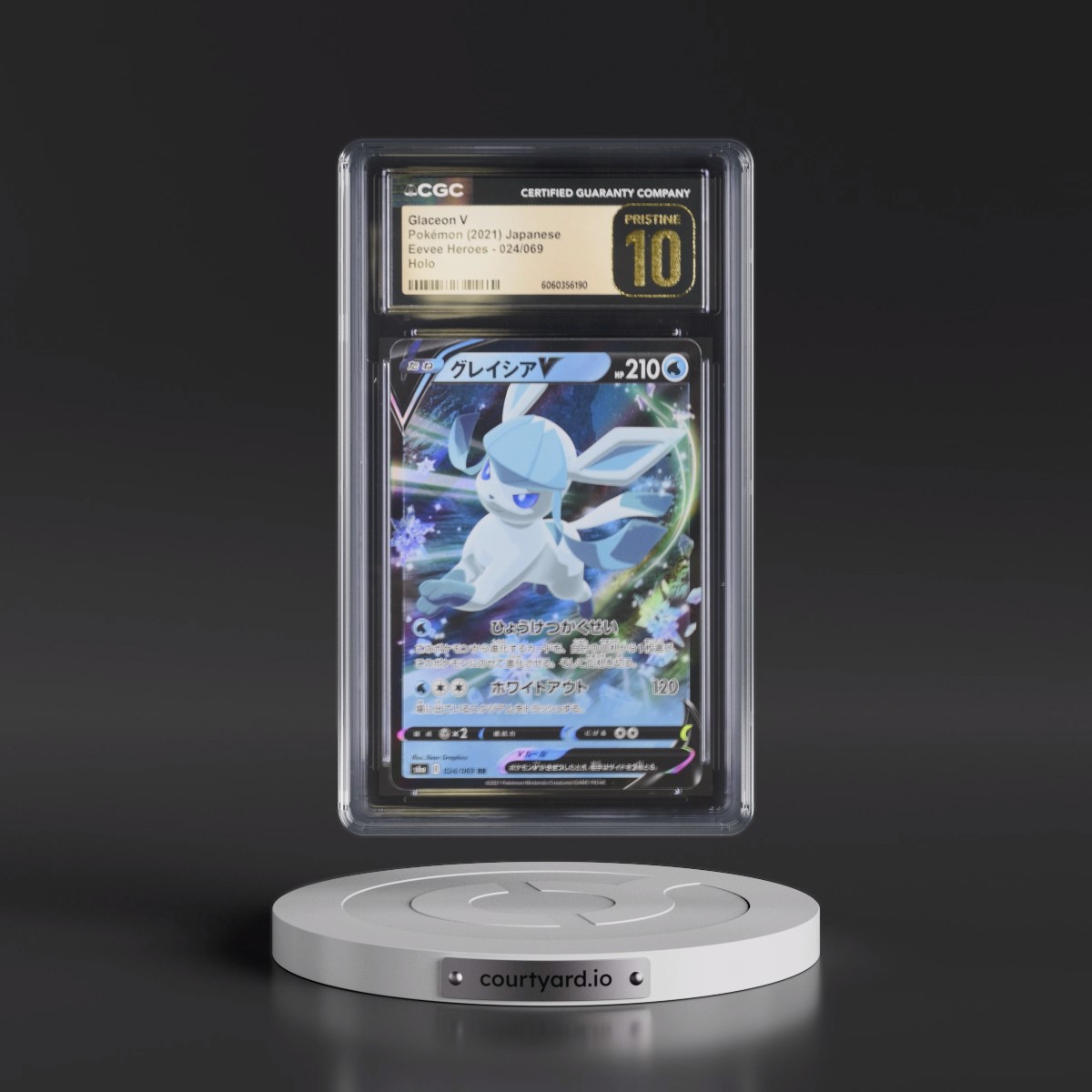 2021 Eevee Heroes #024/069 Glaceon V - Holo (CGC 10 PRISTINE)