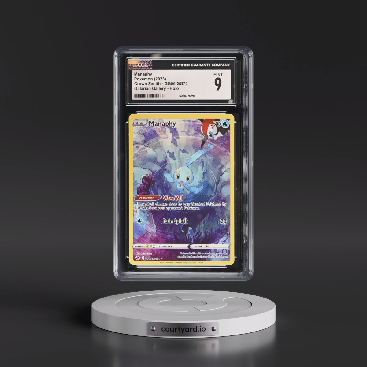 2023 Crown Zenith #GG06/GG70 Manaphy - Galarian Gallery Holo (CGC 9 MINT)